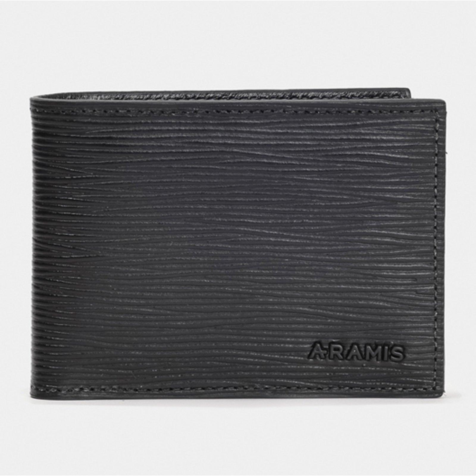 Carteira de Couro Aramis Stripes Ou25 Preto Masculino