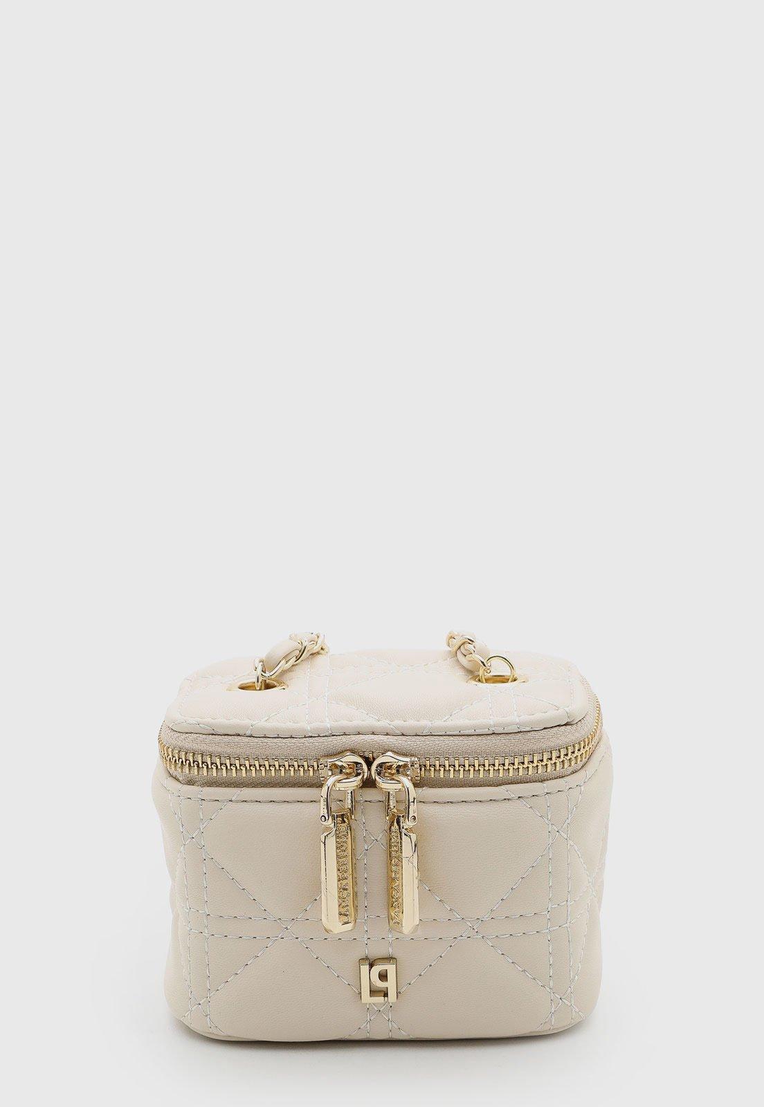 Bolsa Feminina Lança Perfume Pequena Alça Corrente Off-white