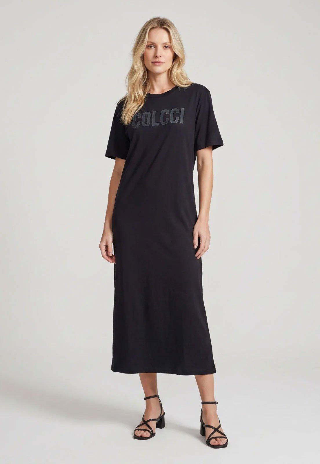 Vestido Colcci Midi Reto Preto