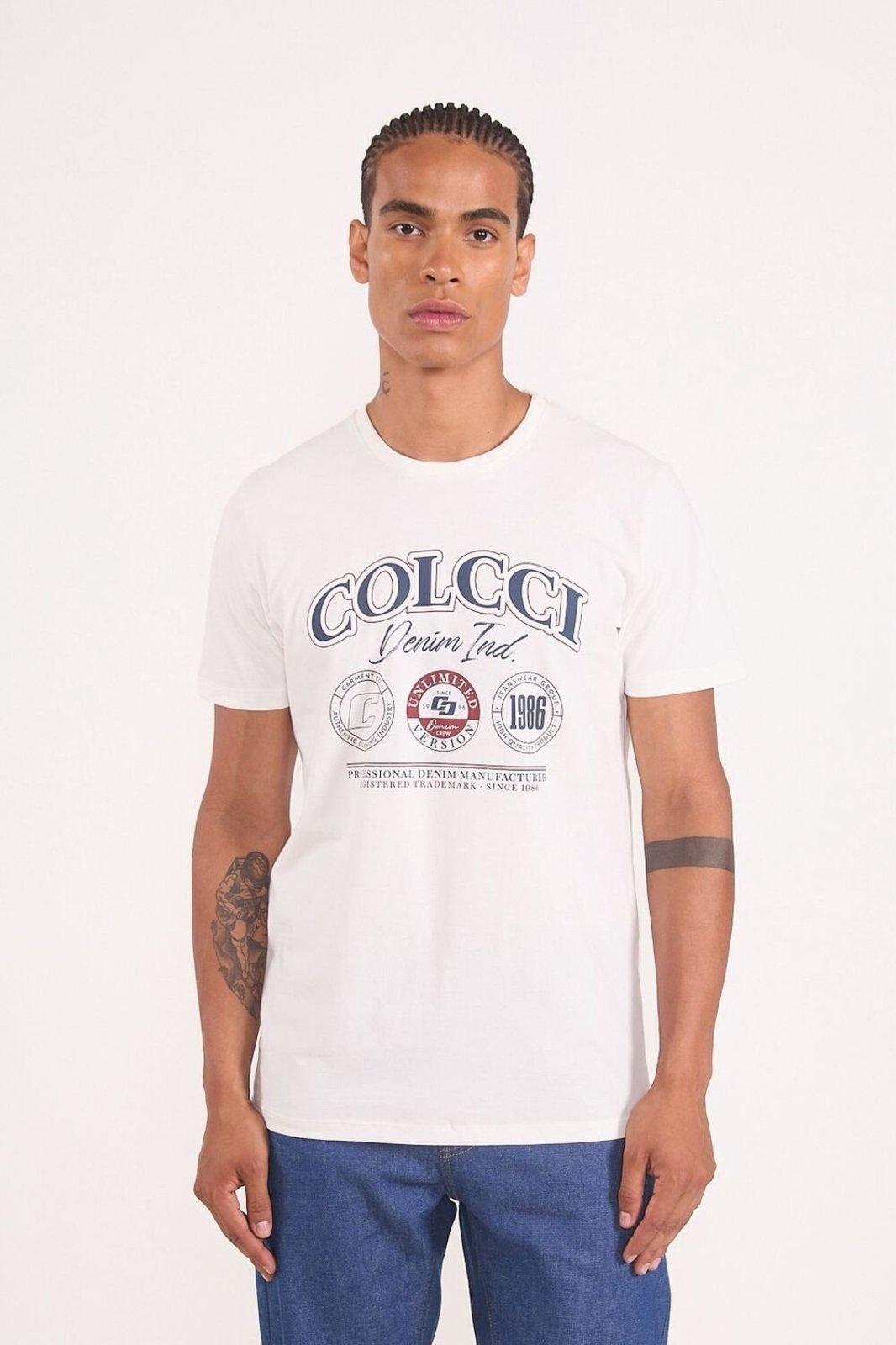 Camiseta Básica com Estampa Frontal Colcci Off Shell