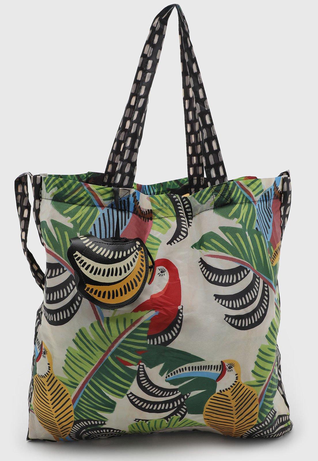 Bolsa FARM Estampa Tropical Off-White