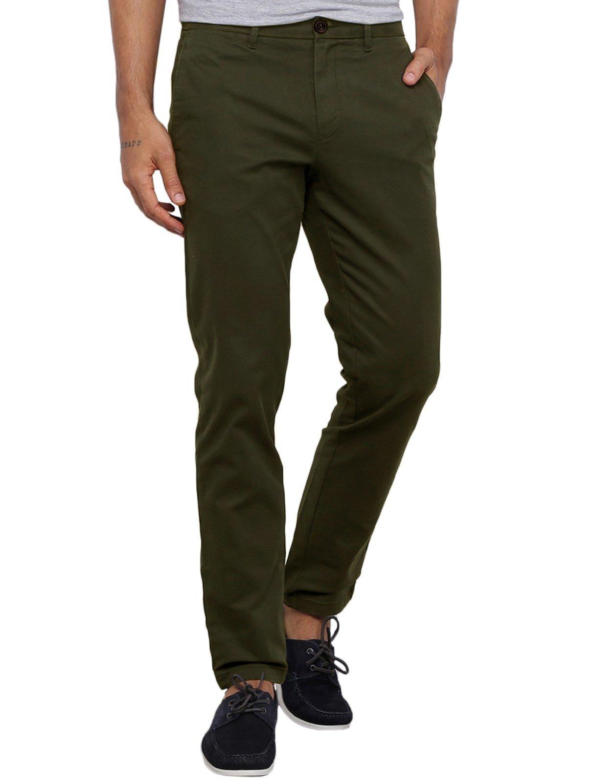 Calça Tommy Hilfiger Masculina de Sarja Brooklyn Verde Militar