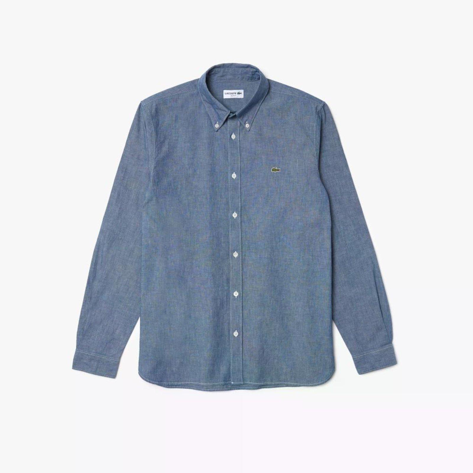 Camisa Masculina Slim Fit Em Algodão