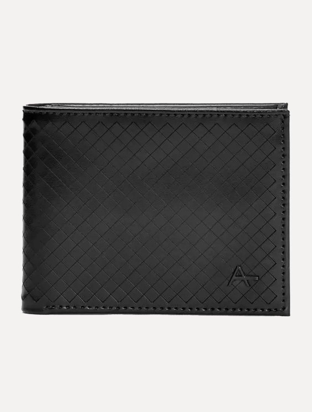 Carteira Aramis Masculina Couro Losango Preta