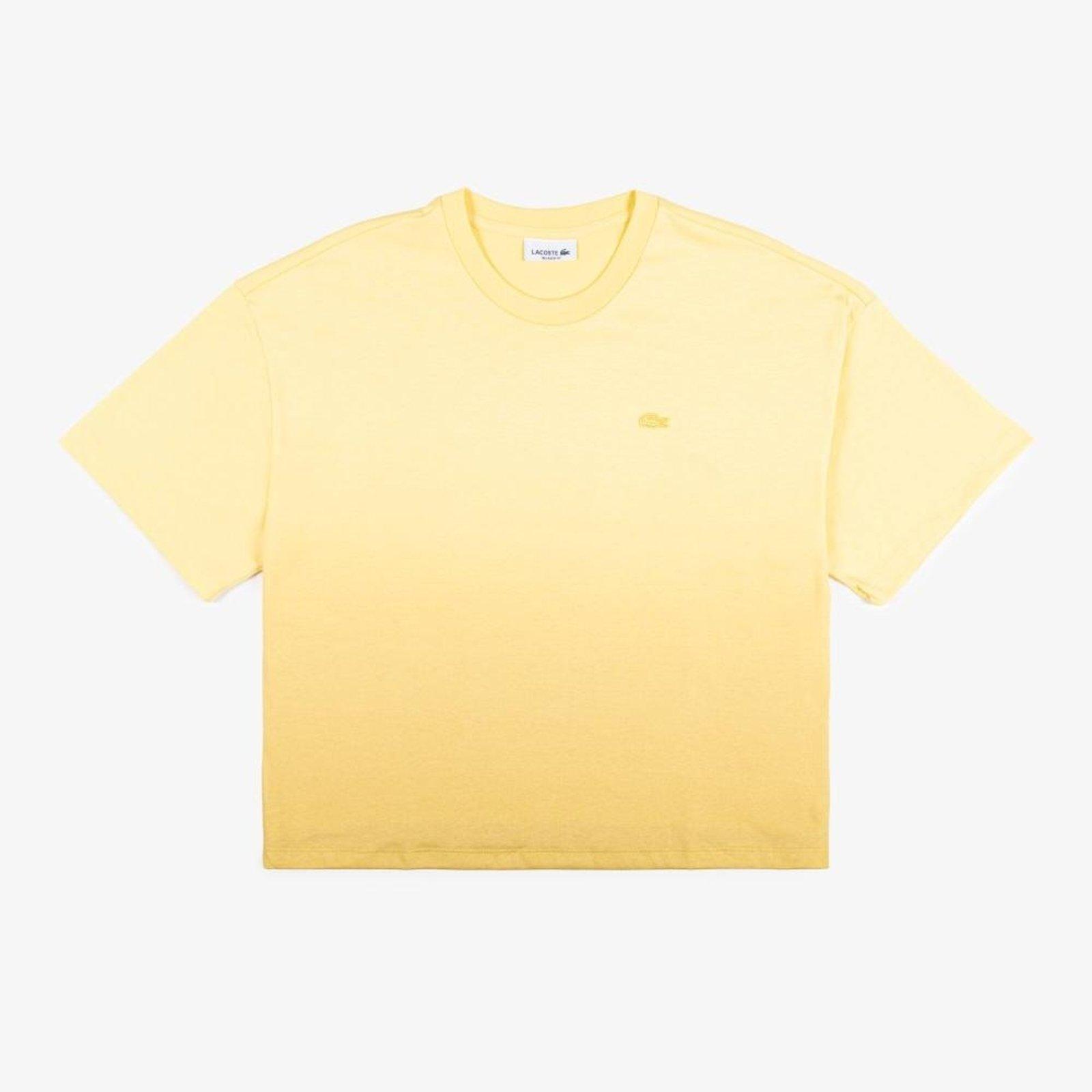 Camiseta Ombré de Algodão com Caimento Relaxado Amarelo