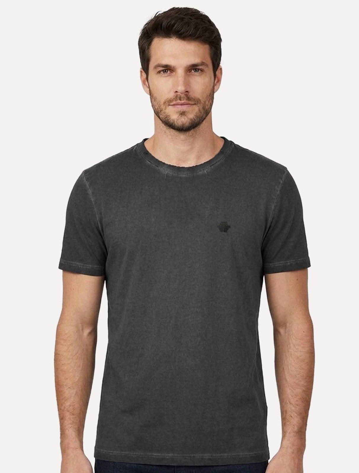 Camiseta John John Rubber Key Flame Dark Transfer Cinza Escuro