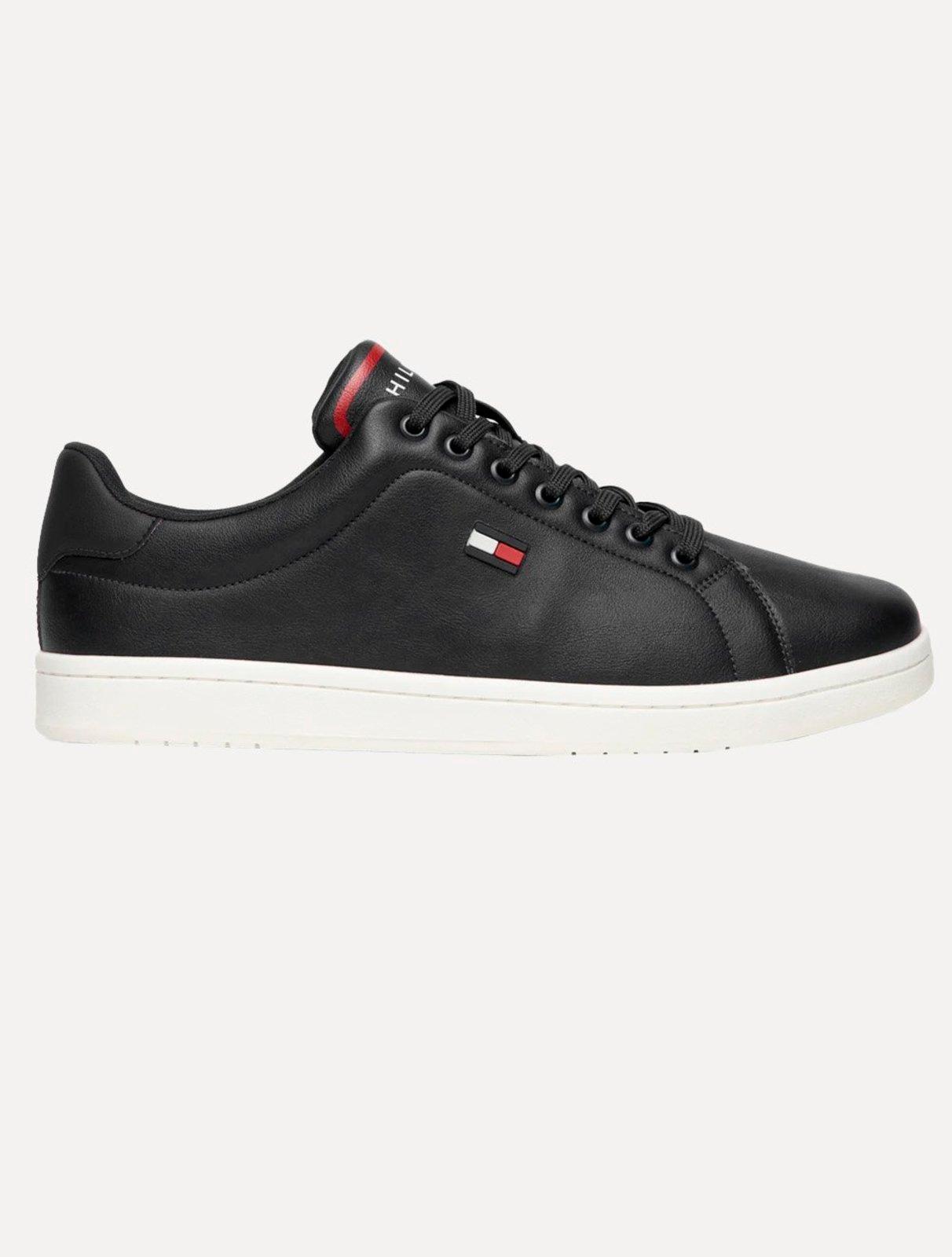 Tênis Tommy Hilfiger Masculino Flag Low Cut-Lace Up Preto