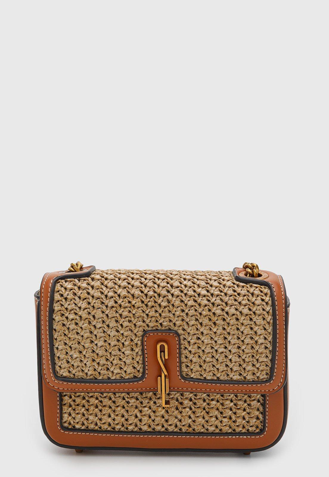 Bolsa Feminina Santa Lolla Trançada Caramelo