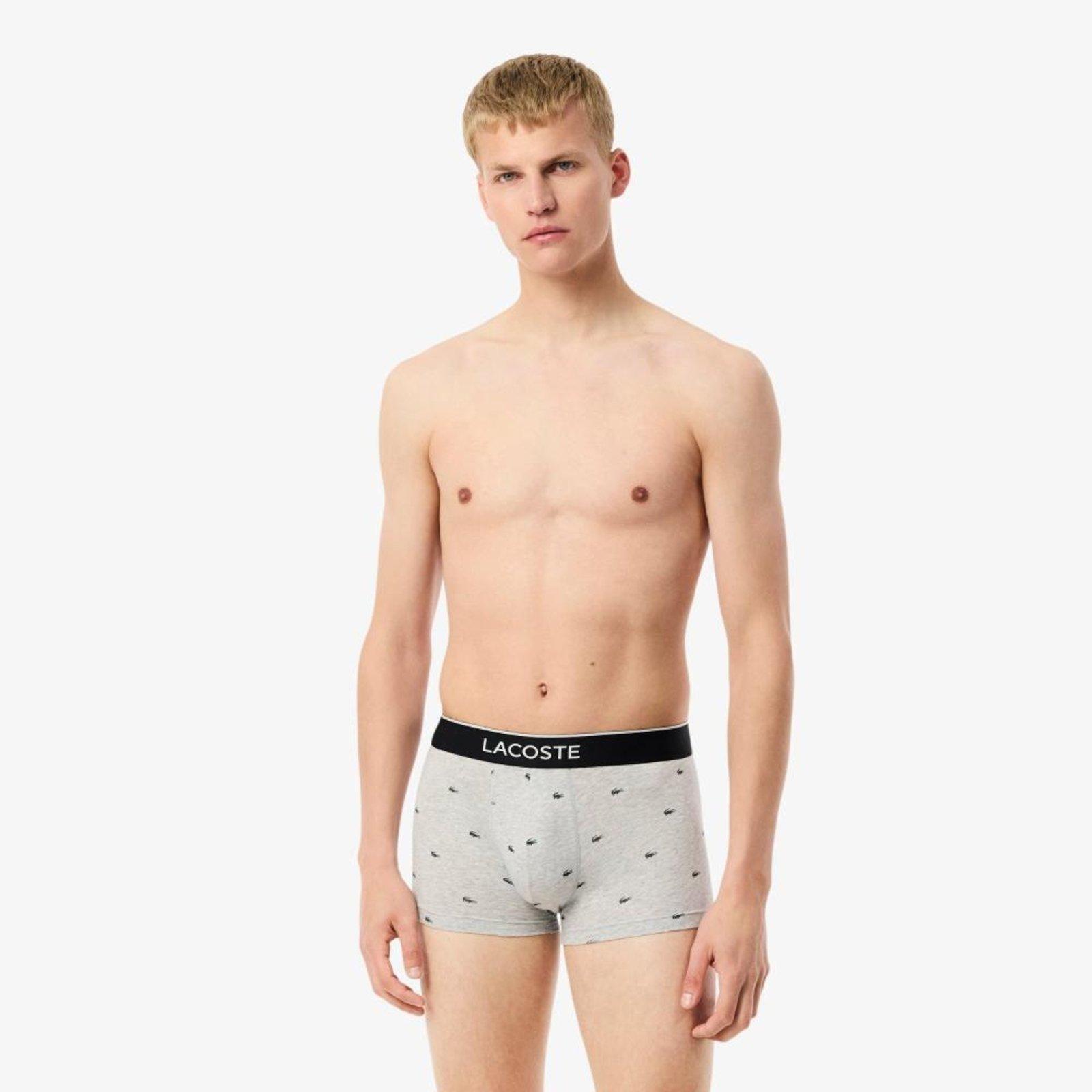 Pacote com 3 Cuecas Trunk Stretch Estampadas Cinza