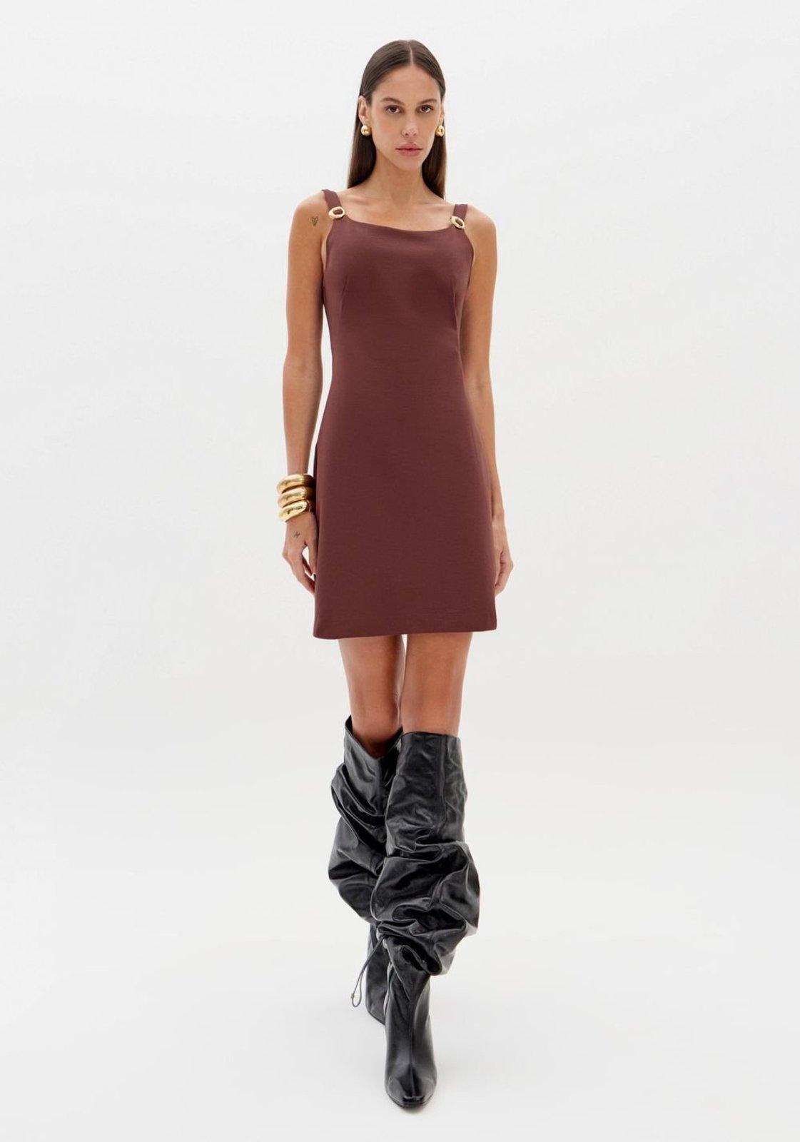 Vestido Curto Alças Com Passante Lança Perfume