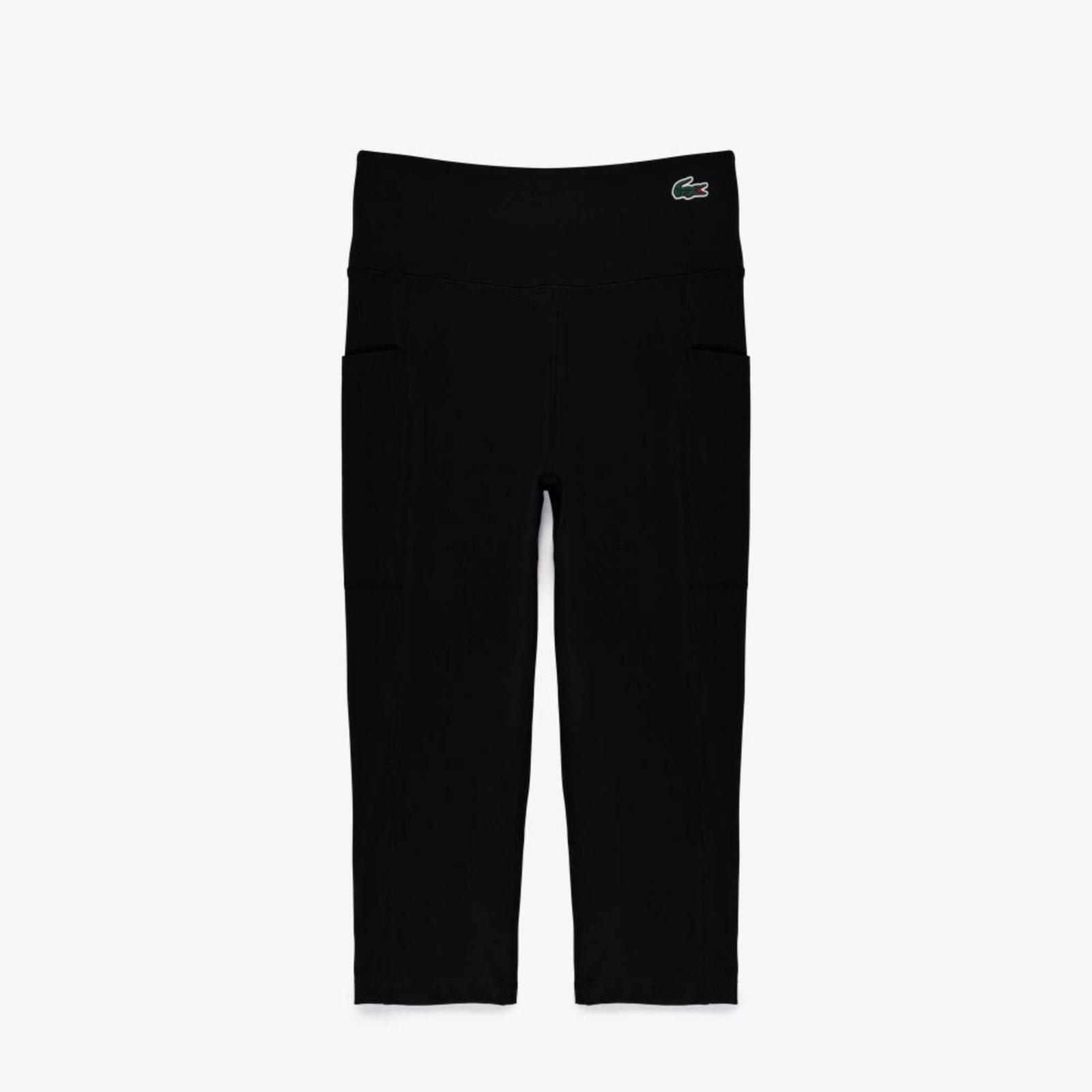Calça Lacoste legging esportiva Modelagem curta Preto