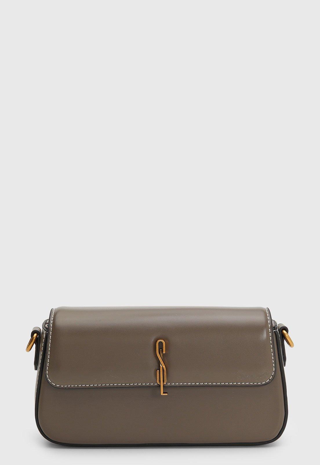 Bolsa Feminina Santa Lolla Média Acabamento Liso Marrom