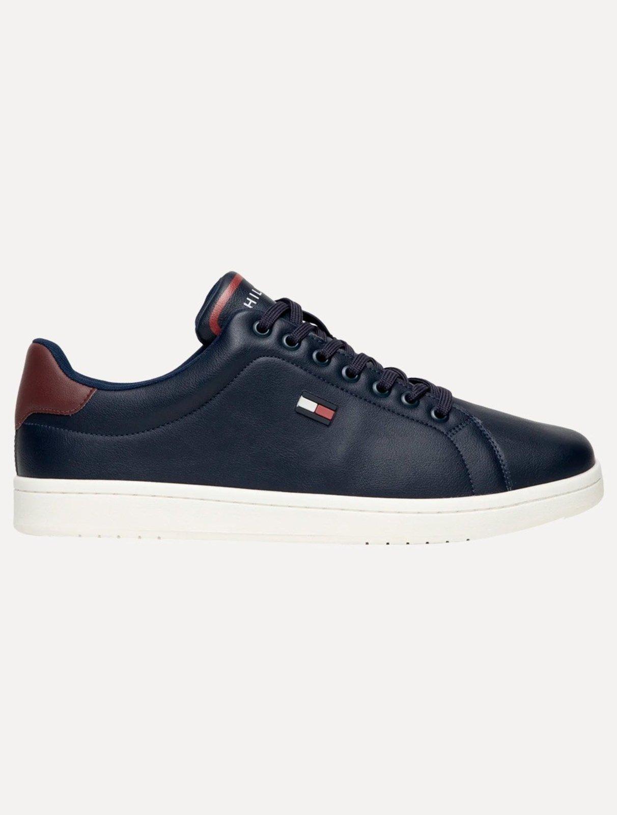 Tênis Tommy Hilfiger Masculino Flag Low Cut-Lace Up Azul Marinho