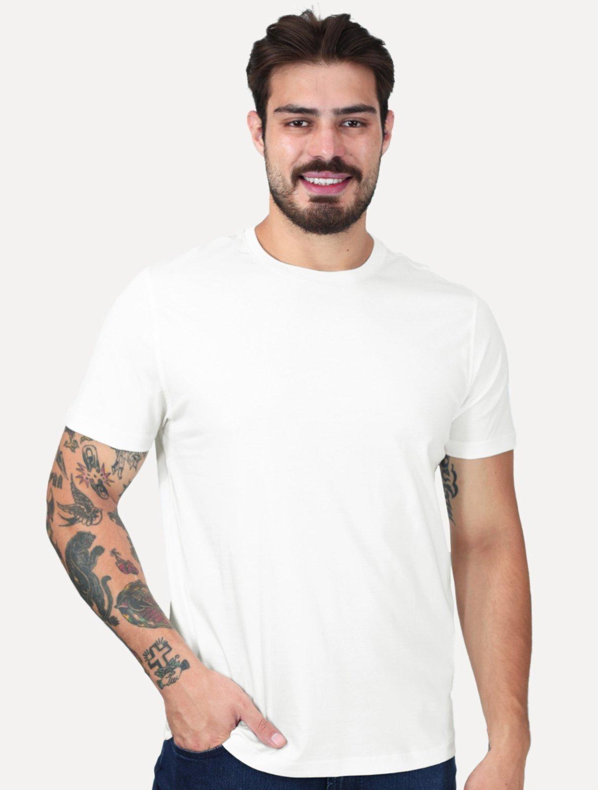 Camiseta Aramis Masculina Basic Silk Blend Modal Branca