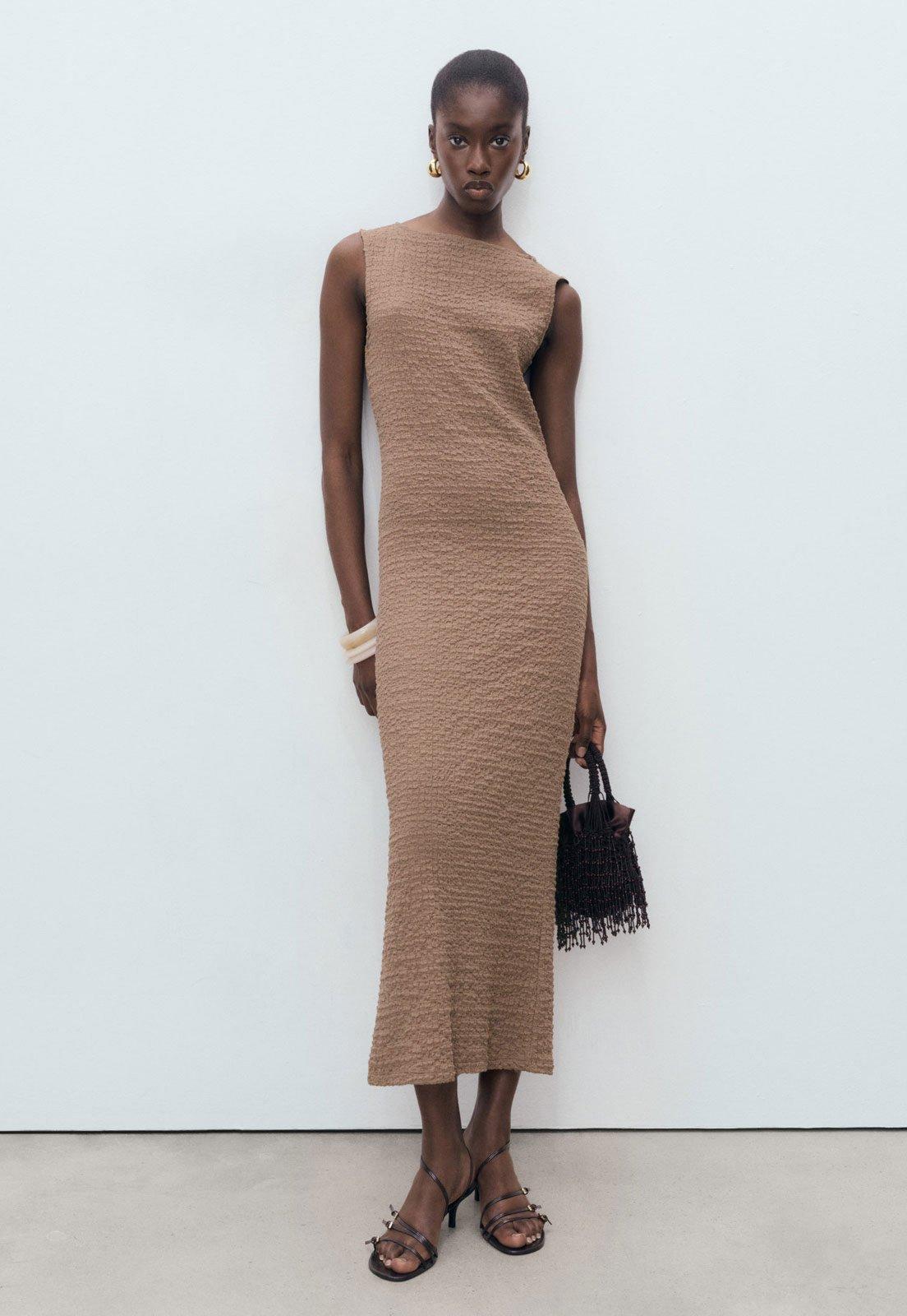 Vestido Feminino Mango Tura Bege
