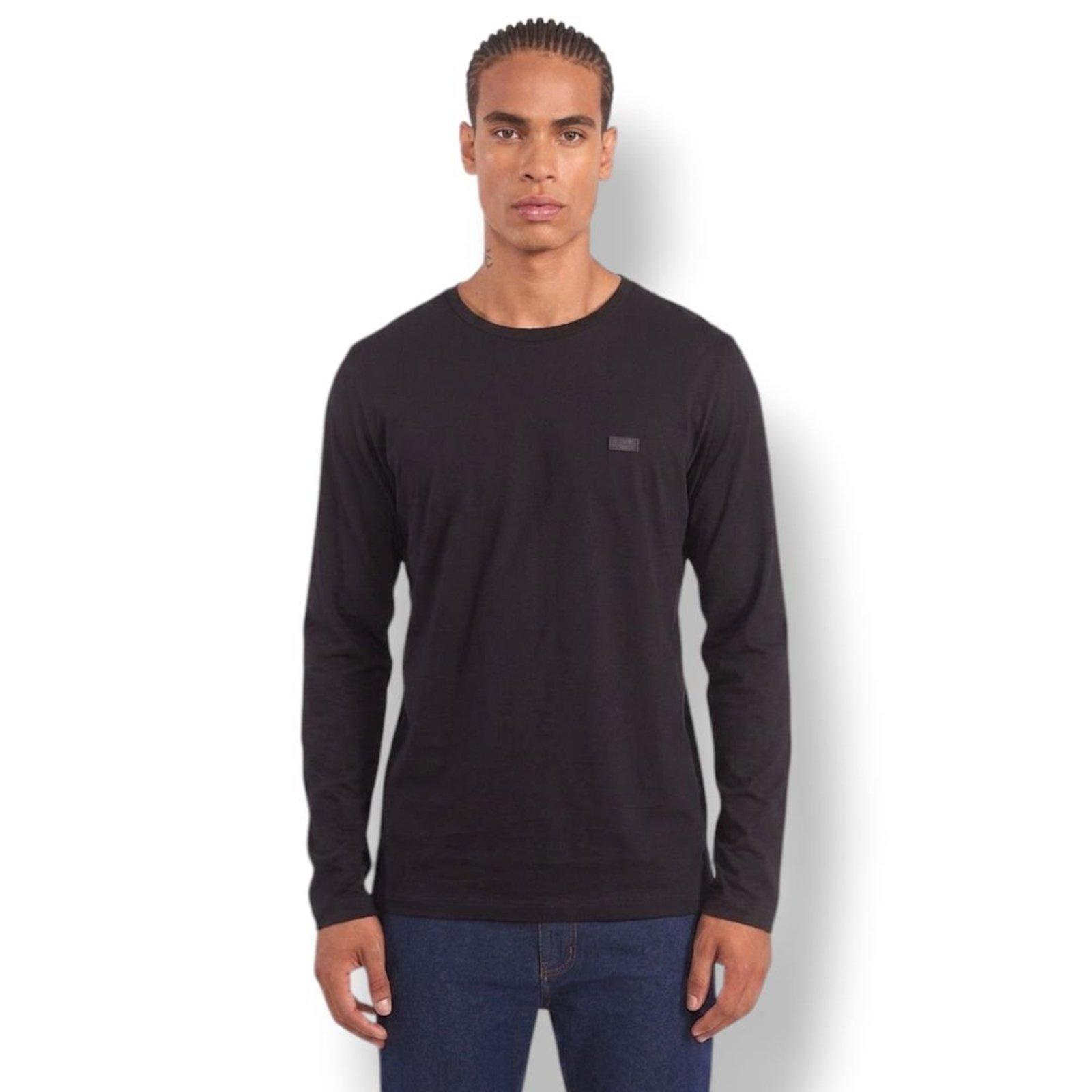 Camiseta Manga Longa Básica Colcci Preto