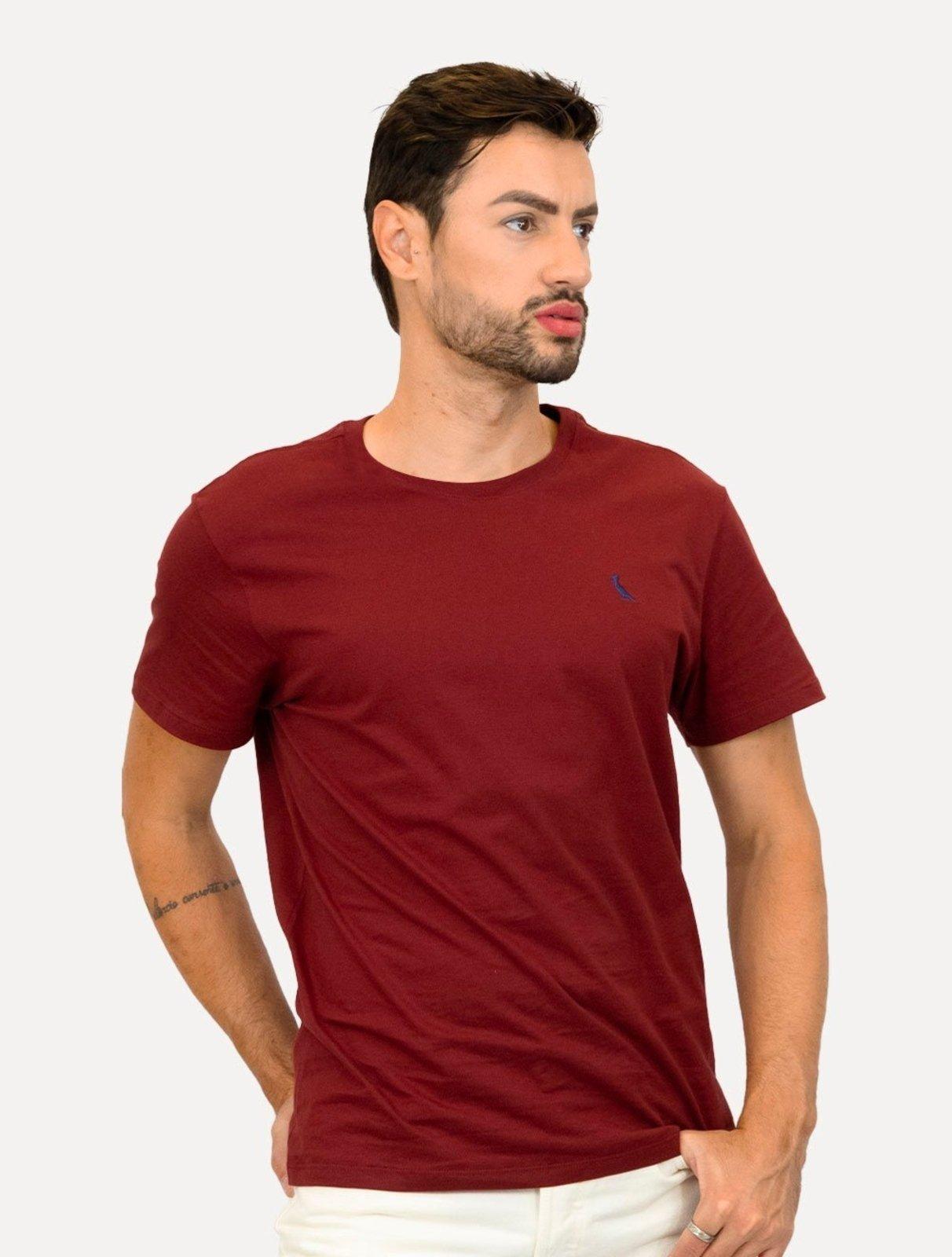 Camiseta Reserva Masculina Basic Navy Woodpecker Bordô