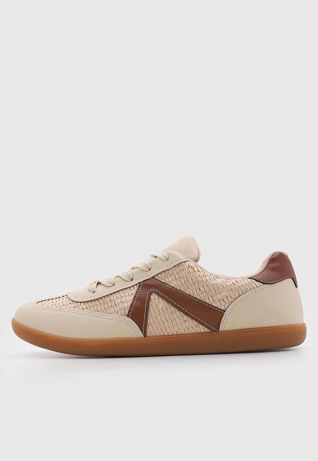 Tênis Feminino Vizzano Cano Baixo Bege