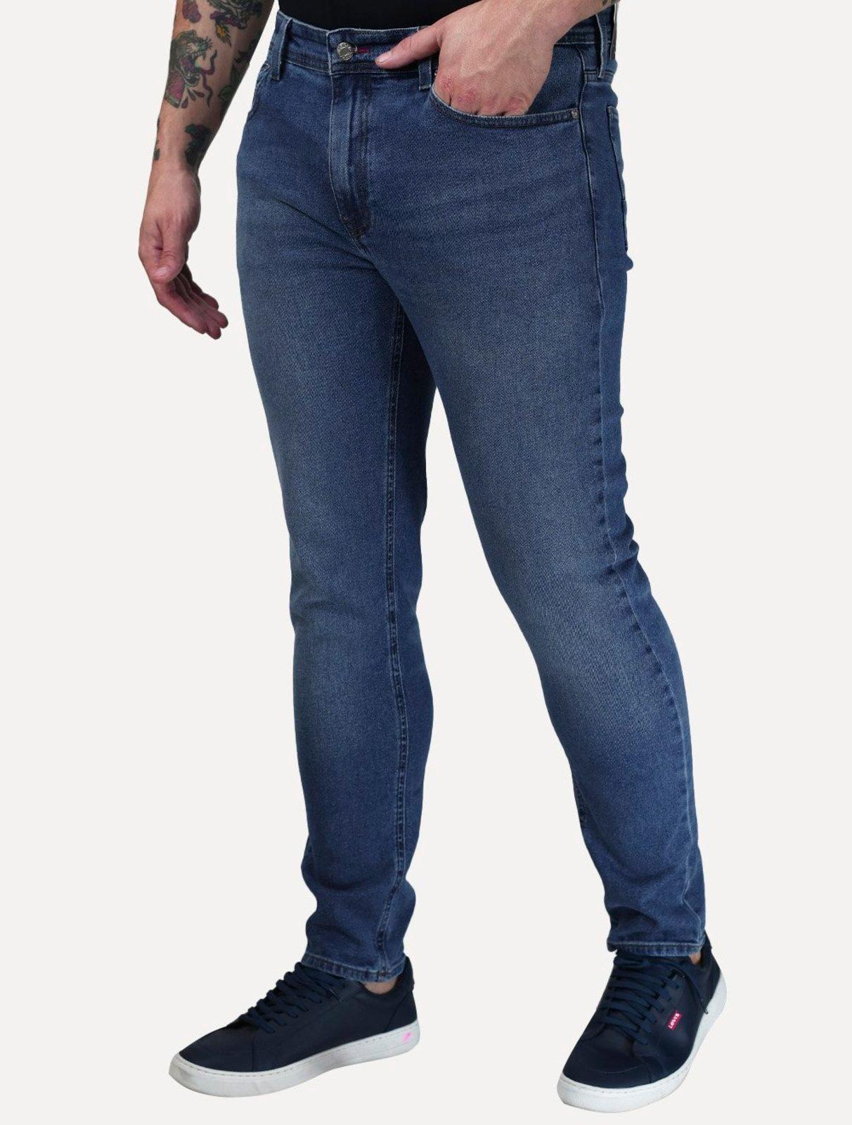 Calça Tommy Hilfiger Jeans Masculina Slim Bleecker Azul Mediun