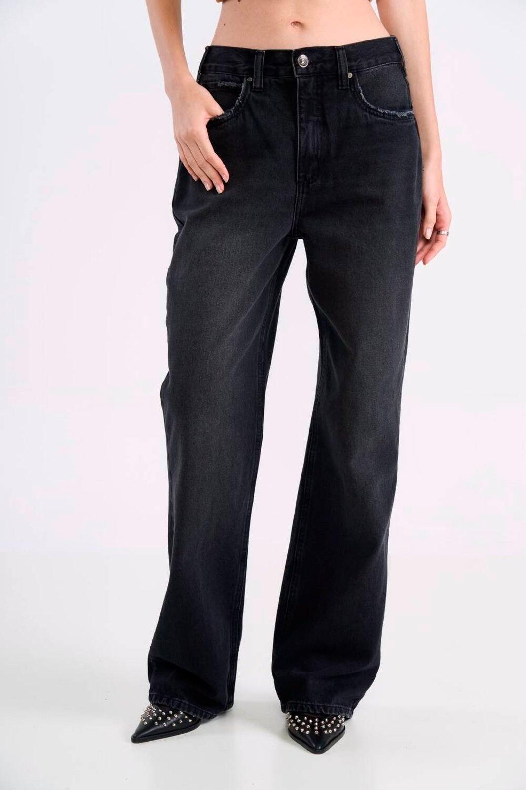 Calça Jeans Wide Leg Black Leoni Low Colcci Indigo Preto