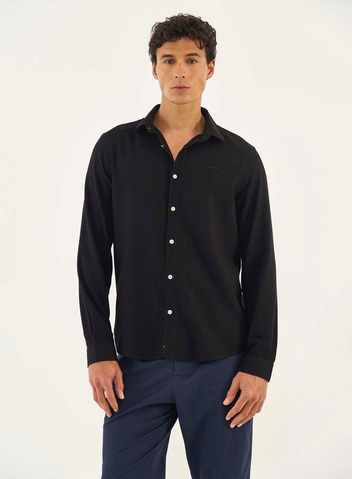 Camisa Masculina Manga Longa Relax Colcci Preto