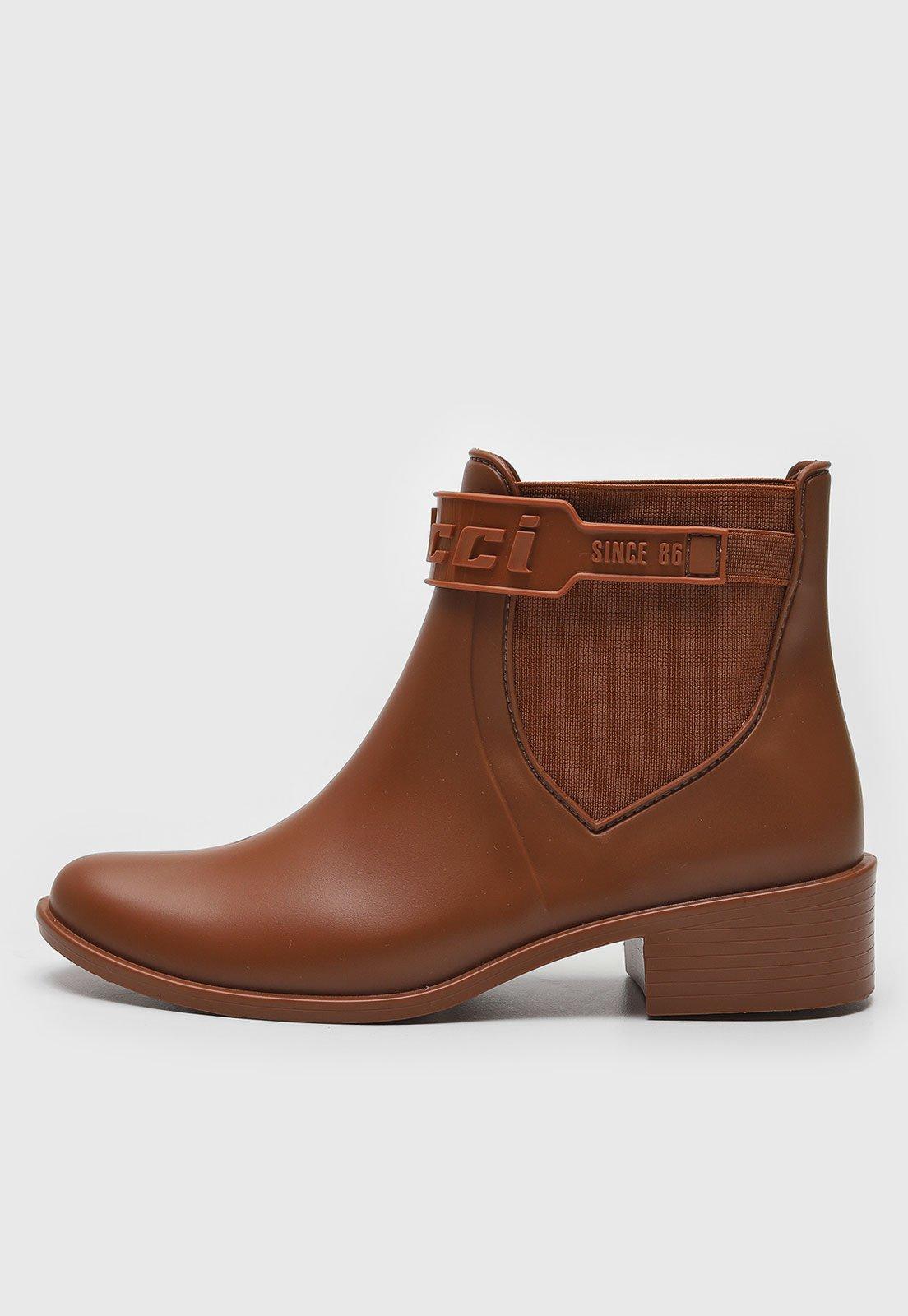 Bota Chelsea Colcci Cano Curto Caramelo