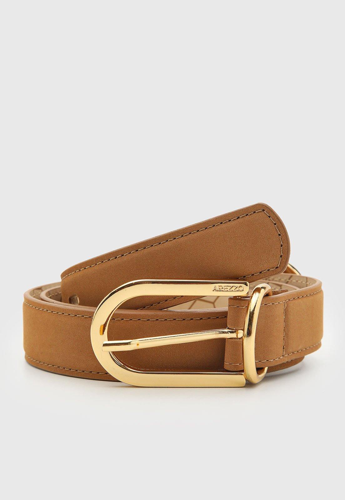 Cinto Feminino Arezzo Couro Caramelo