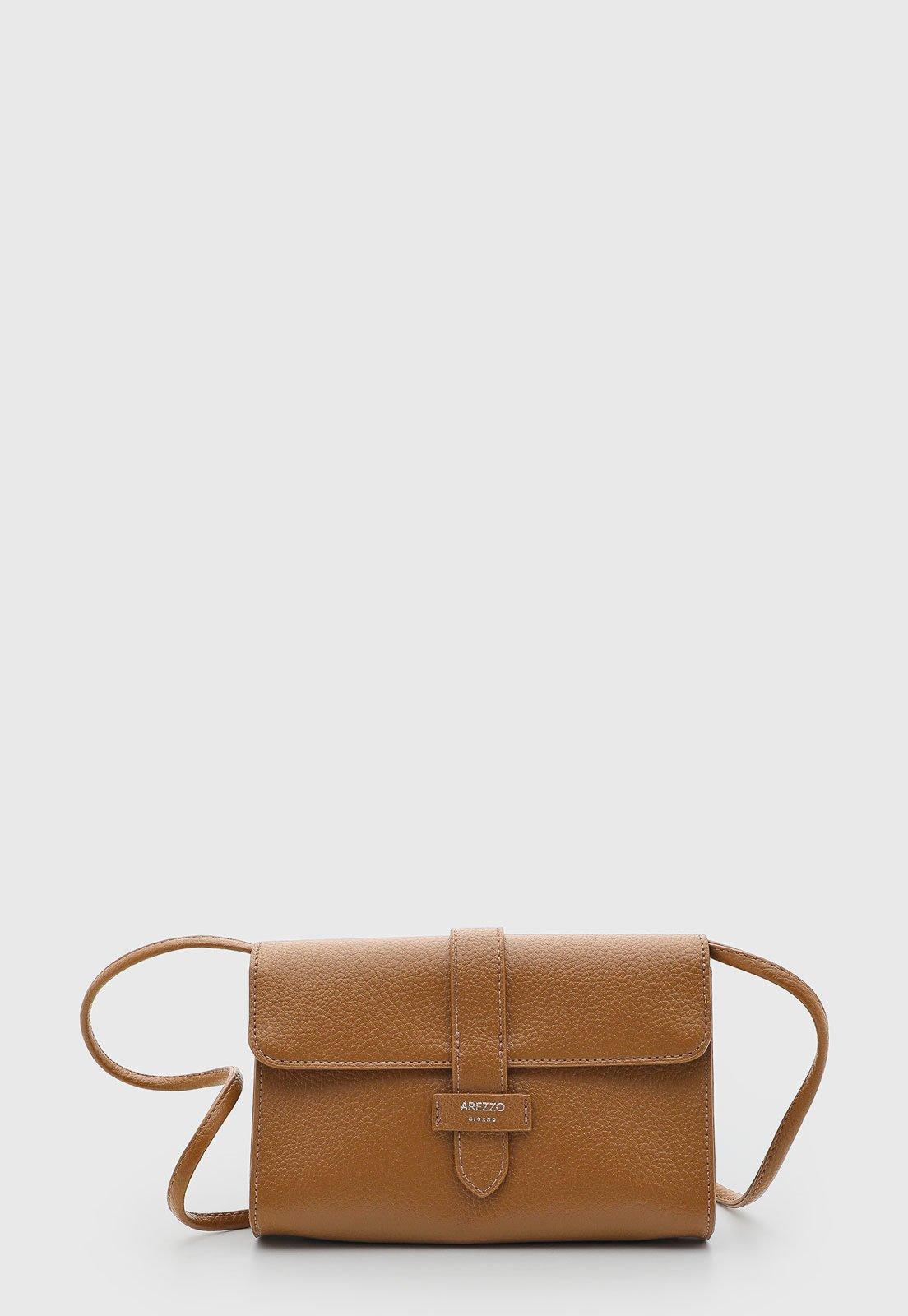 Bolsa Feminina Arezzo Retangular Alça Ajustável Caramelo