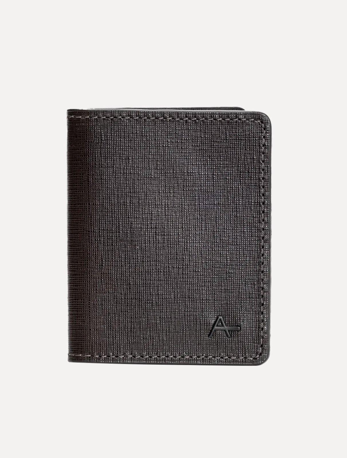 Carteira Aramis Masculina Couro Saffiano Vertical Marrom Café
