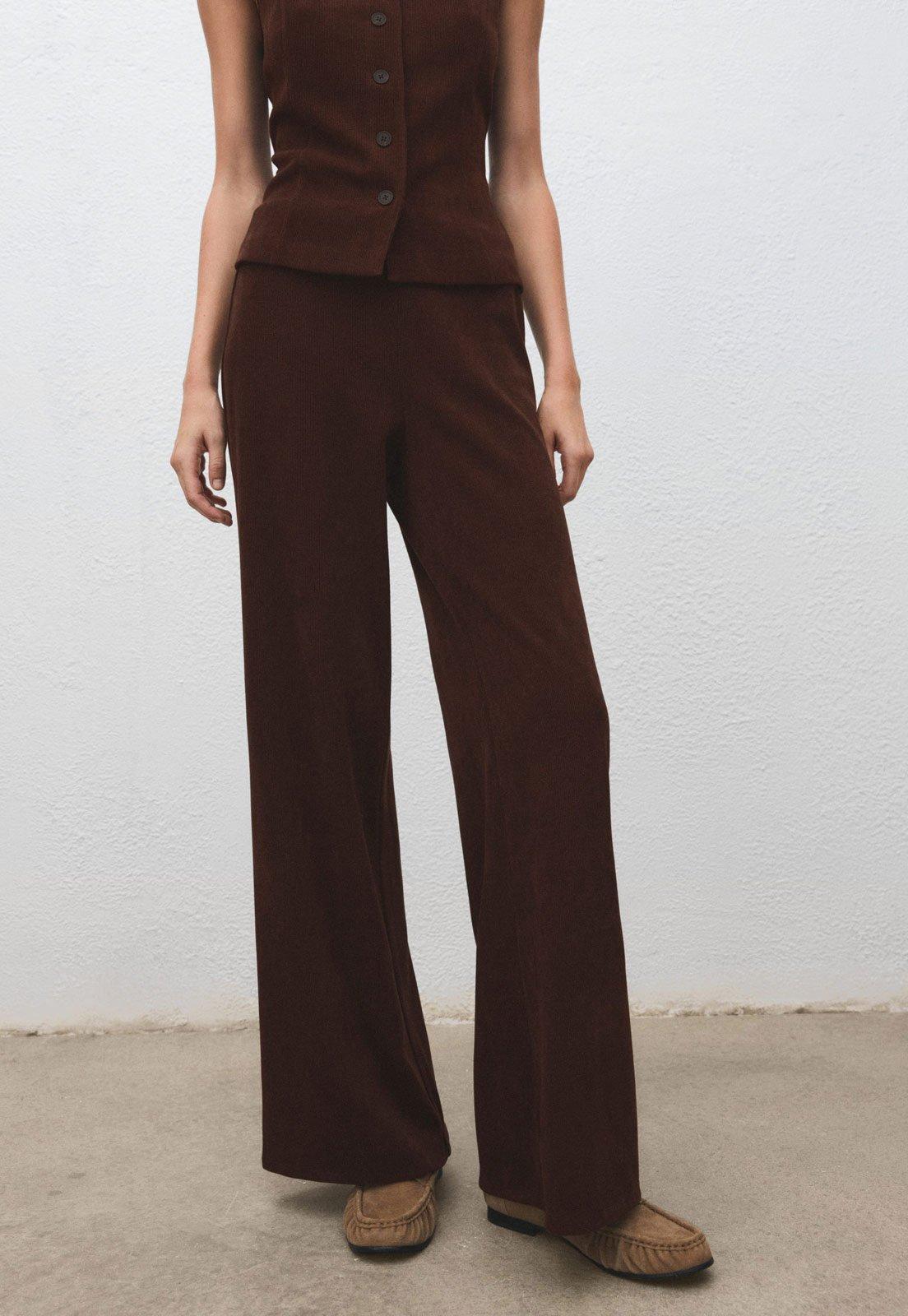 Calça Feminina Mango Chelo Marrom