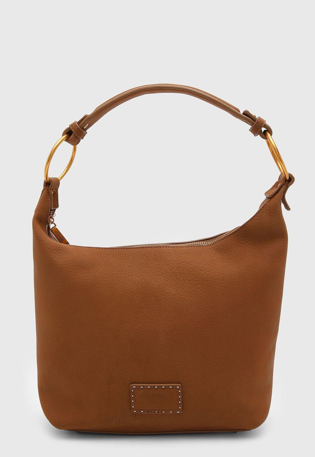 Bolsa Grande Santa Lolla Detalhe Metálico Marrom