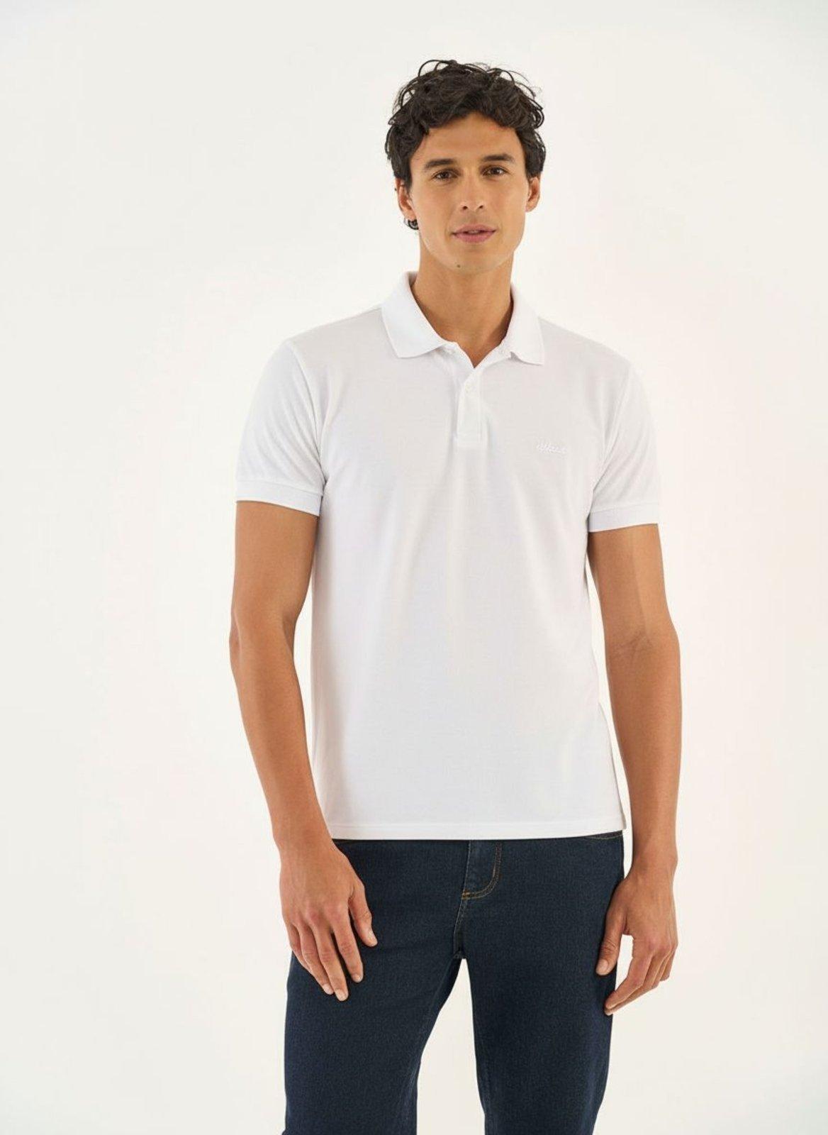 Polo Comfort Manga Curta Colcci Branco