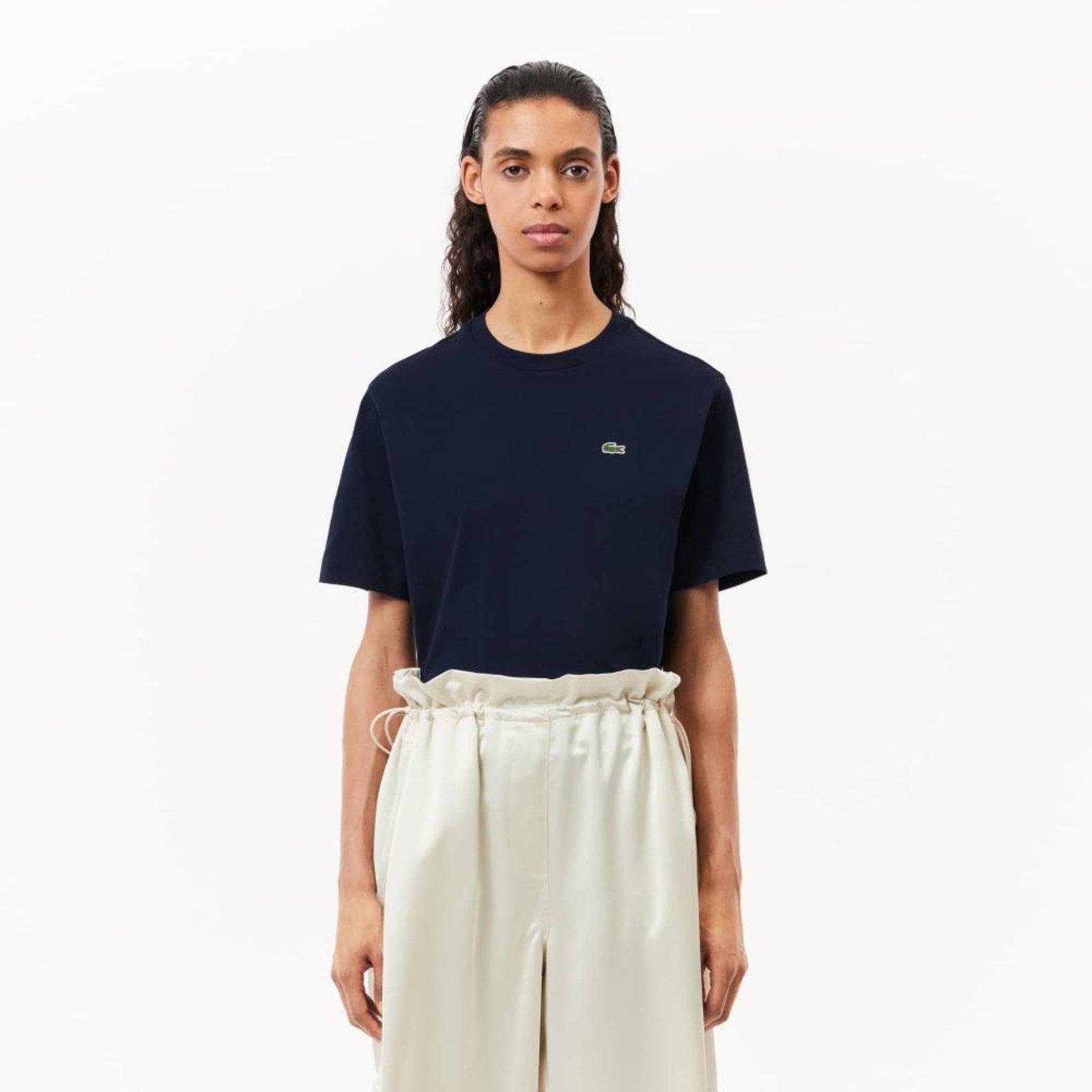 Camiseta de Algodão Pima Jersey Leve de Ajuste Relaxado Azul