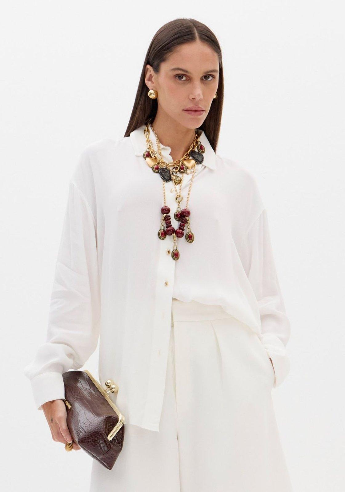 Camisa Tradicional Com Manga Longa Lança Perfume