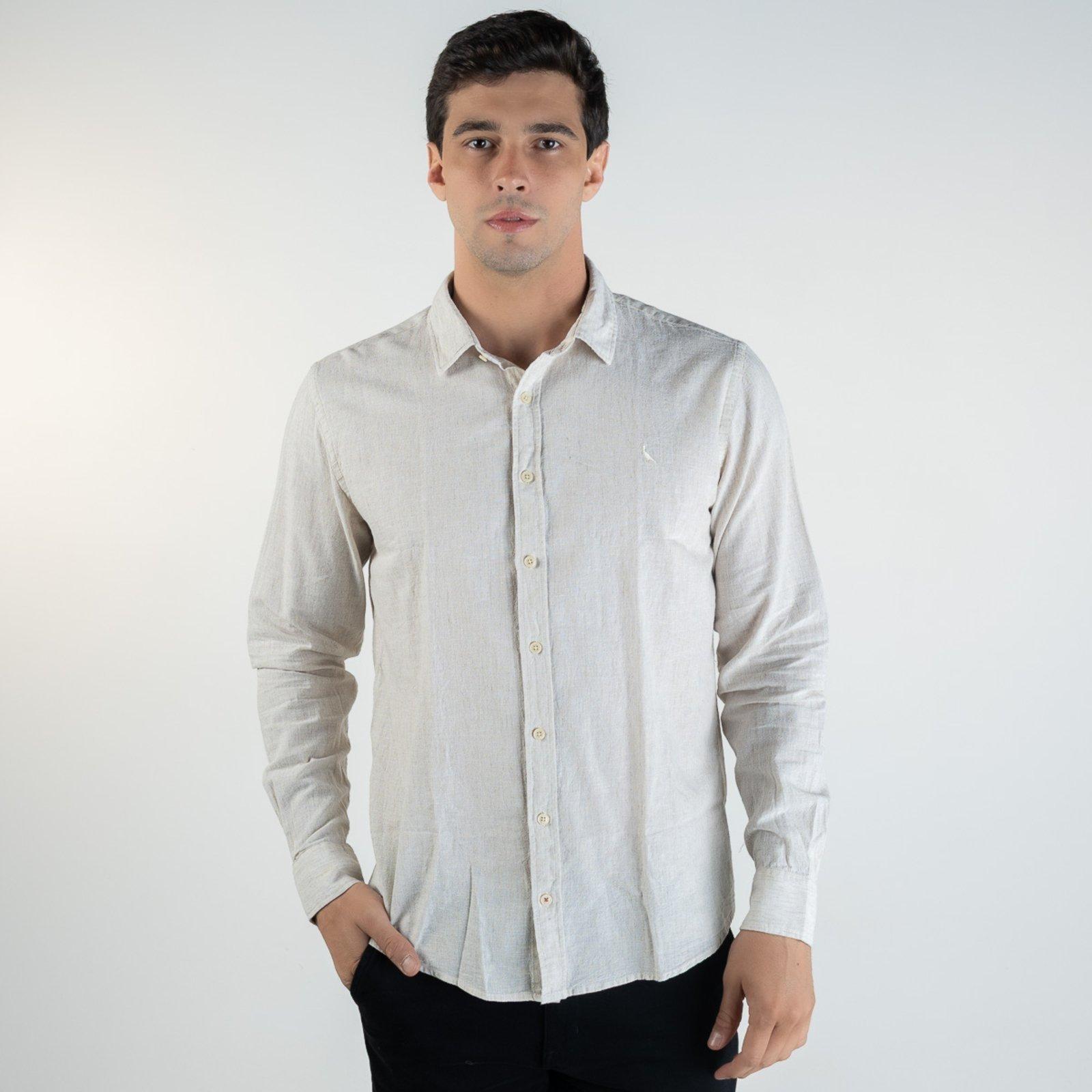Camisa Reserva Linho Pienza Bege Claro