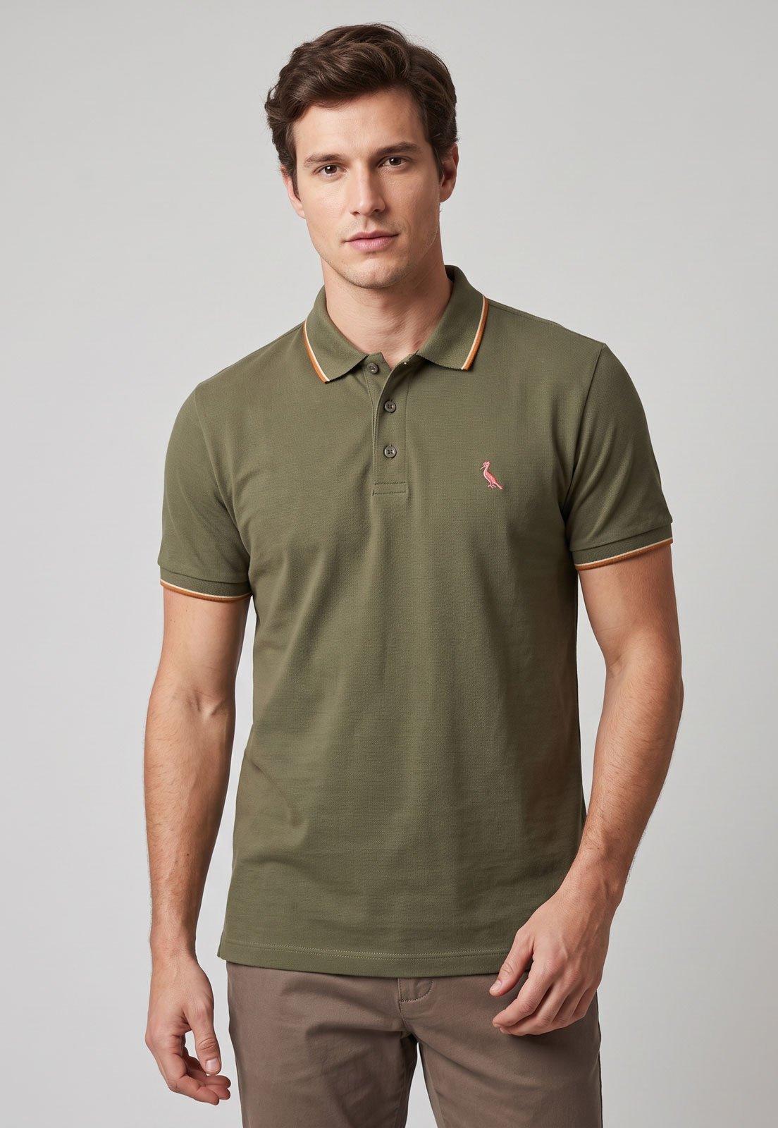 Camisa Polo Masculina Reserva Friso Verde