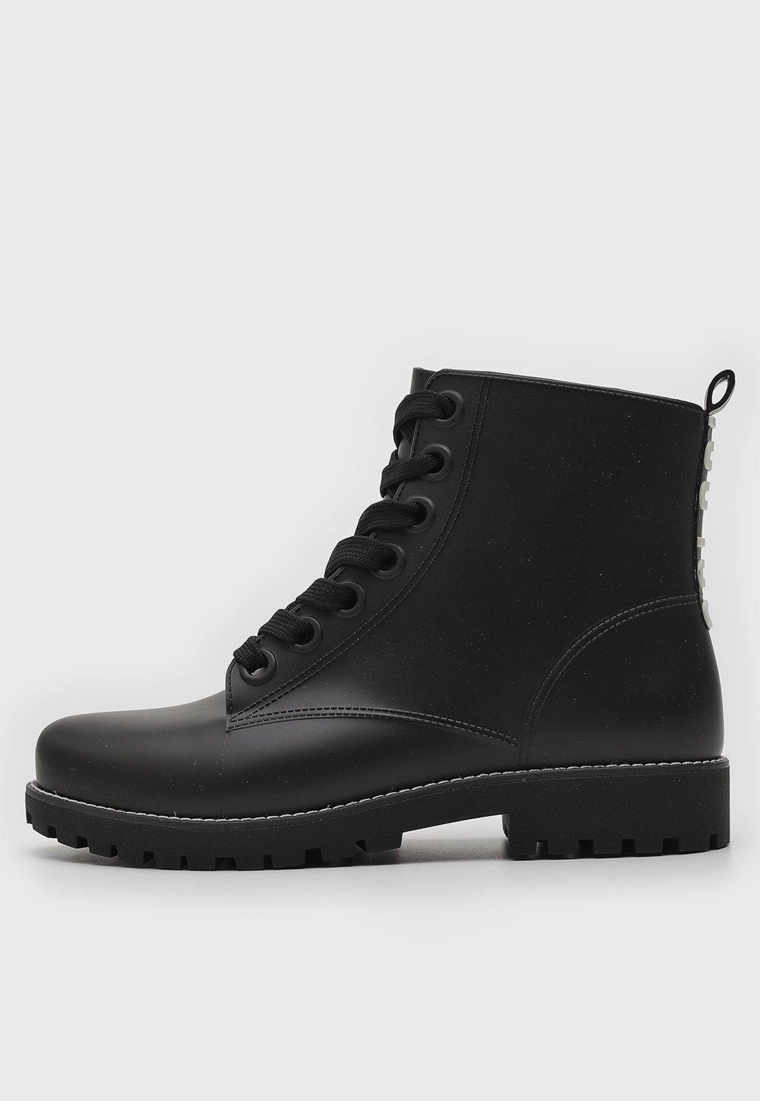 Bota Coturno Colcci Cano Curto Tratorada Preta