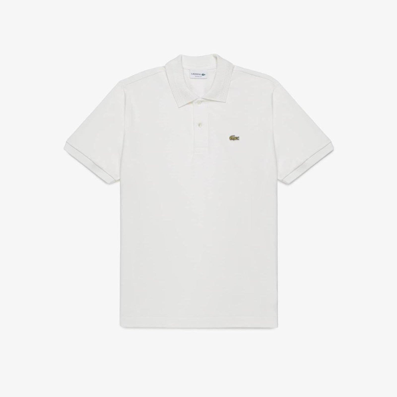 Polo de Mini-Piqué e Linho com Caimento Clássico Branco