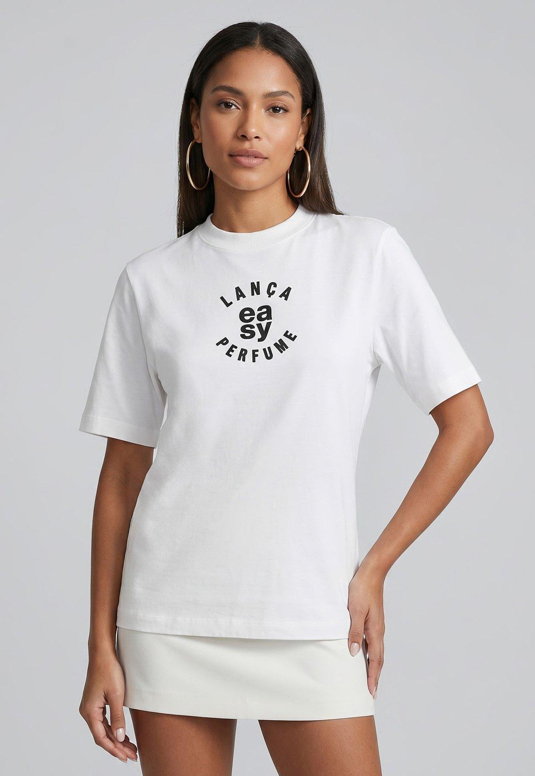 Camiseta Feminina Lança Perfume Easy Branca