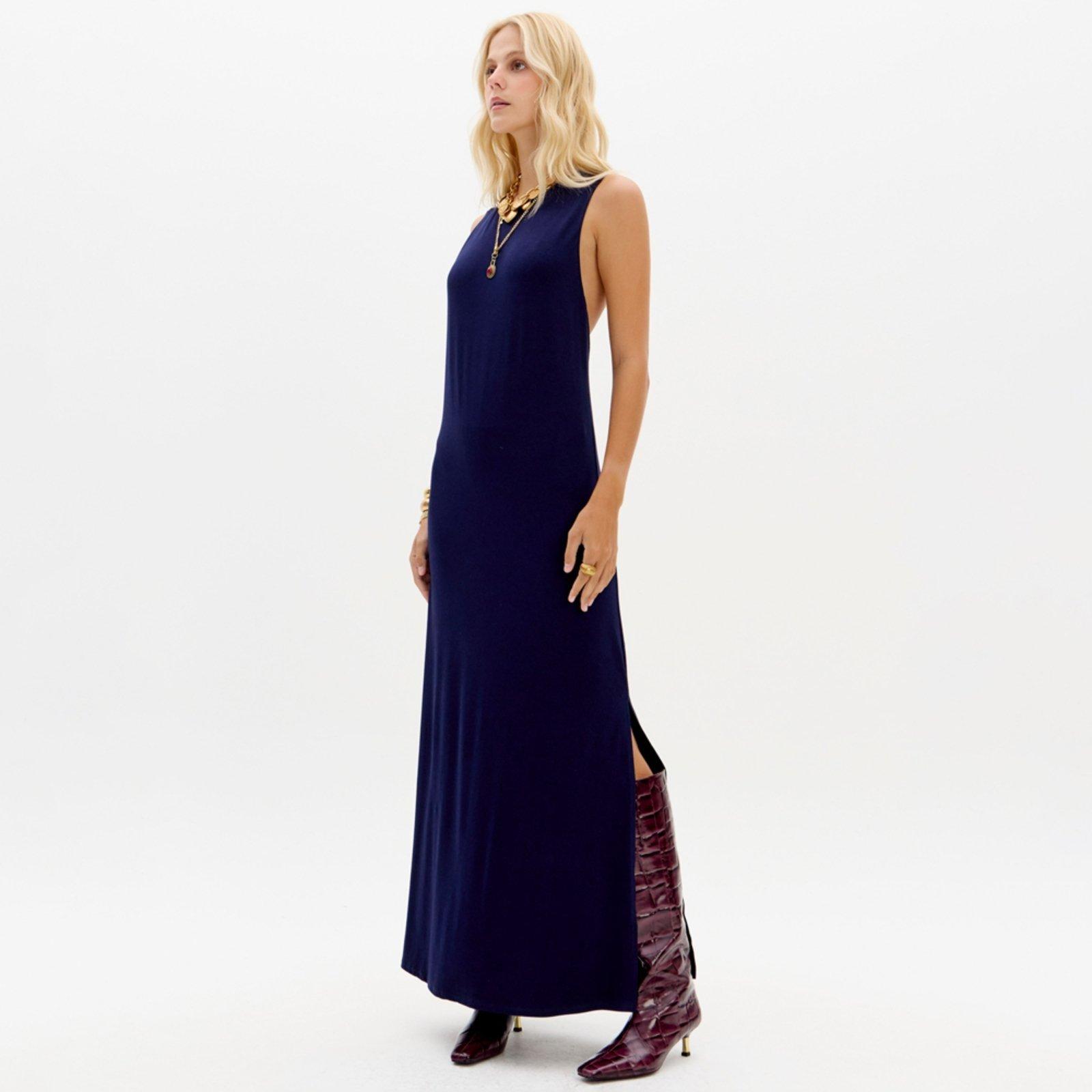 Vestido Super Mid Lança Perfume Ou26 Marinho Feminino