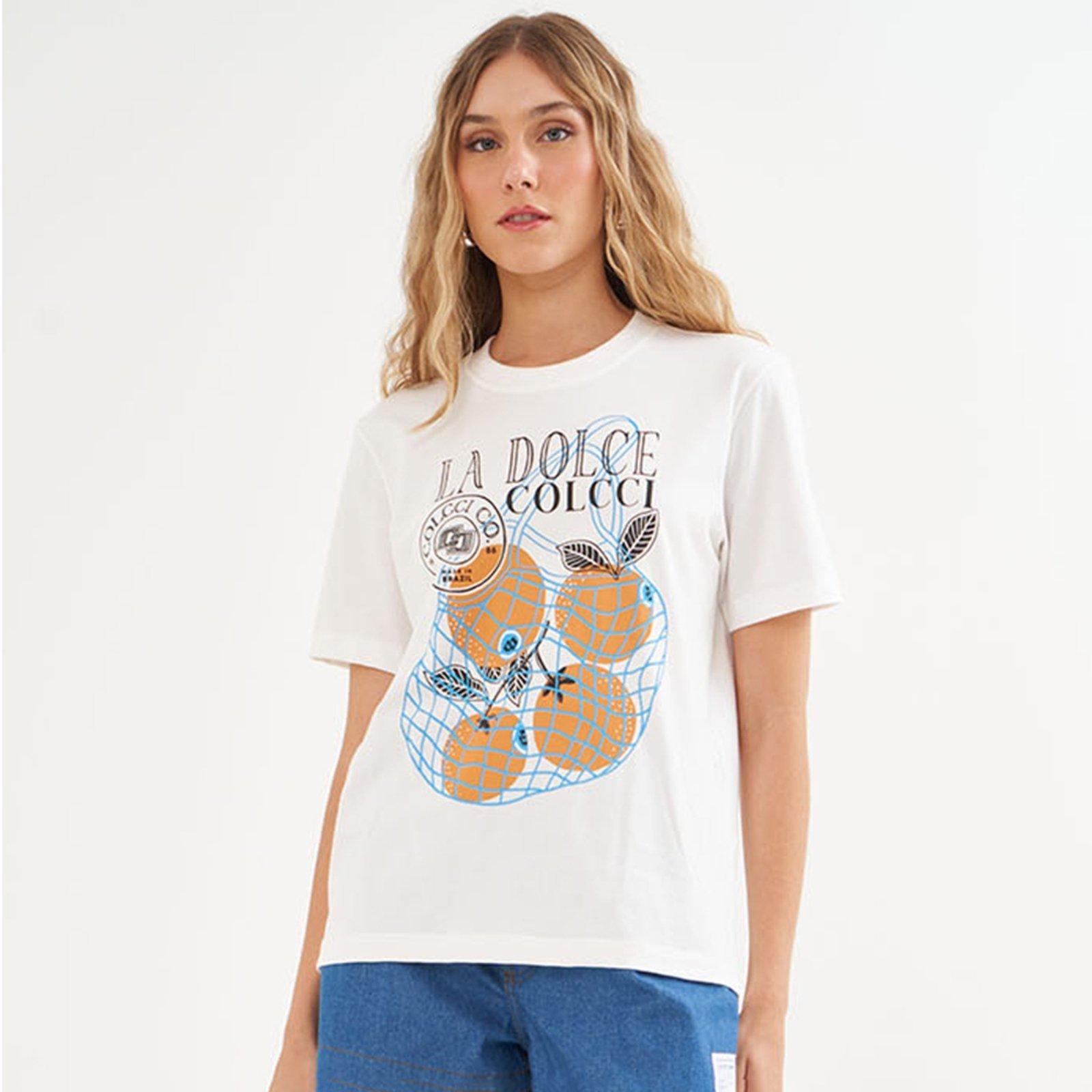 Camiseta Colcci La Dolce Pr26 Off White Feminino