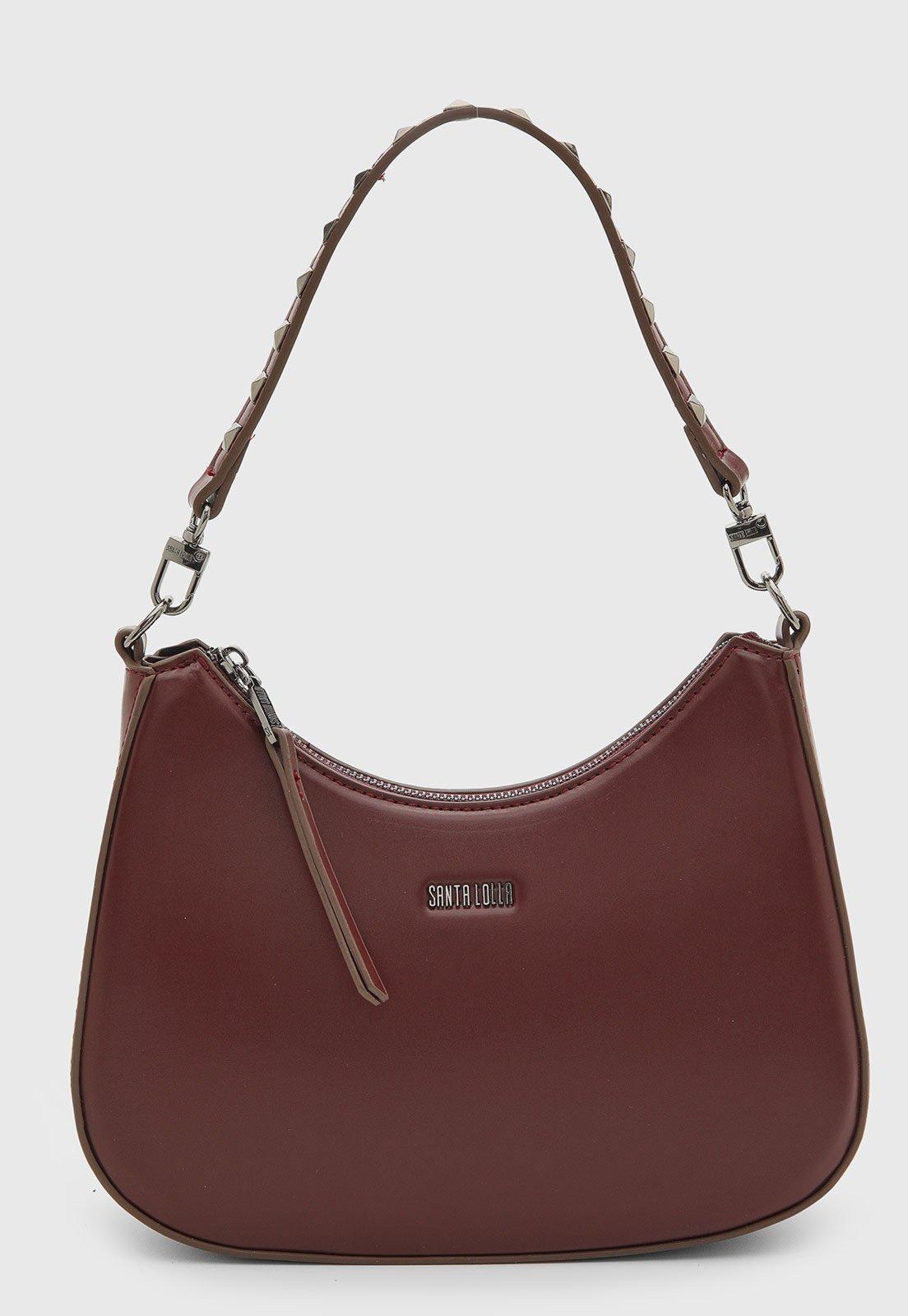 Bolsa Feminina Santa Lolla Alça Decorada Vinho