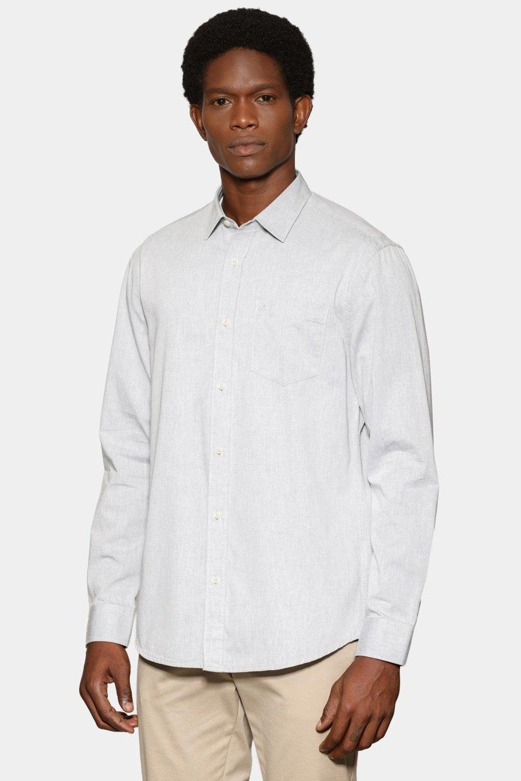 Camisa Aramis Manga Longa Algodão Mescla Lotte Verde Escuro