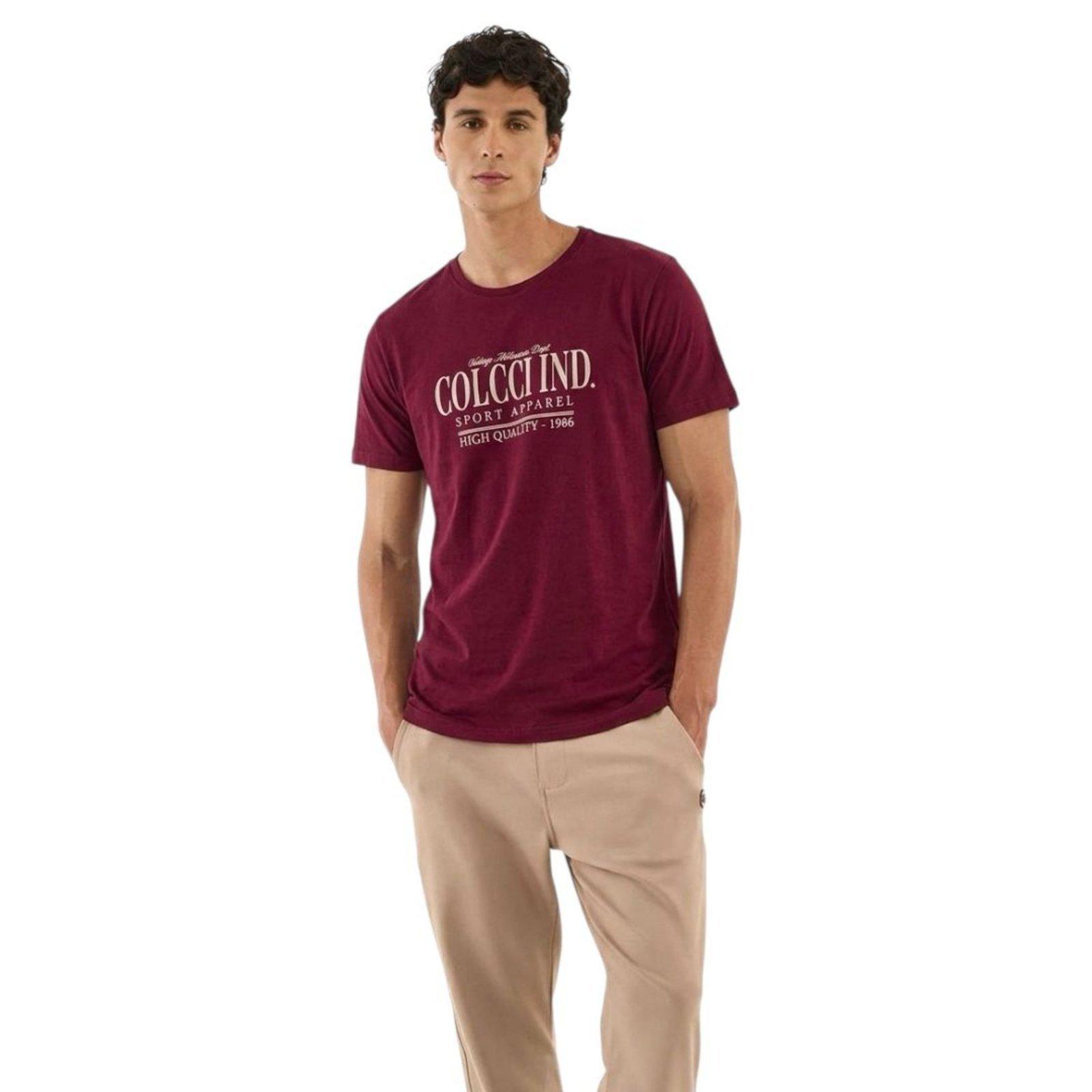 Camiseta Slim Estampa Newport Colcci Bordo Bloodstone