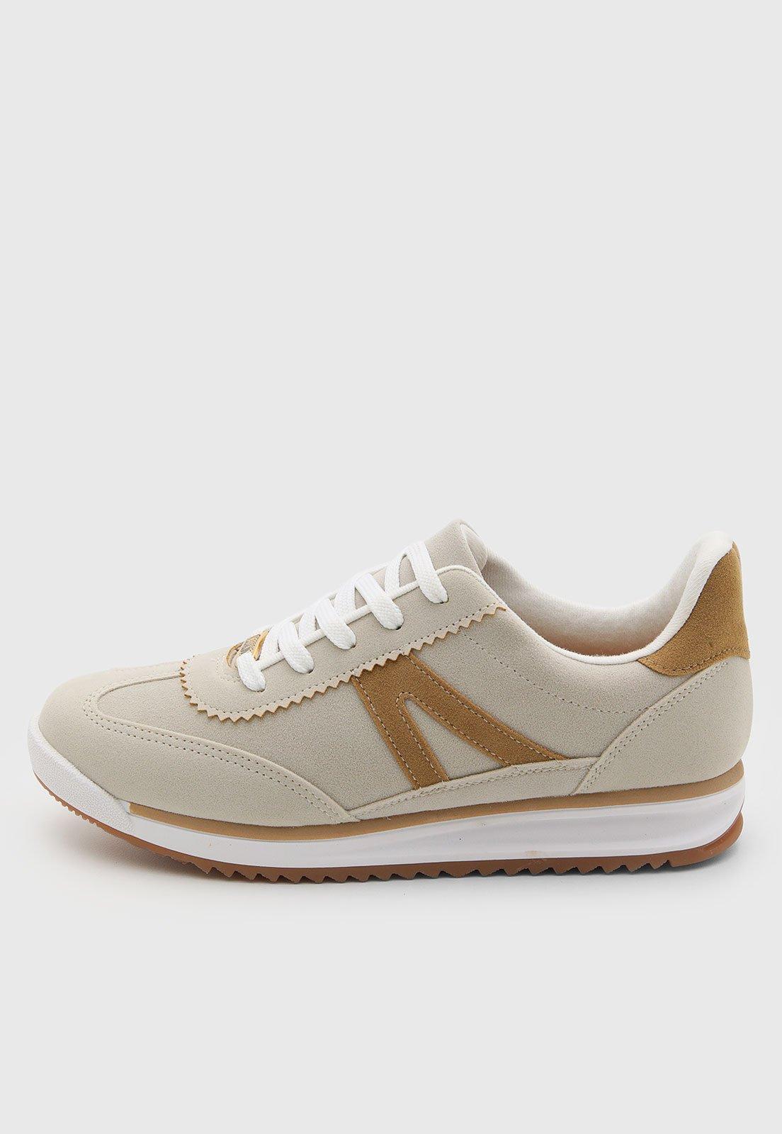 Tênis Feminino Vizzano Cano Baixo Bege
