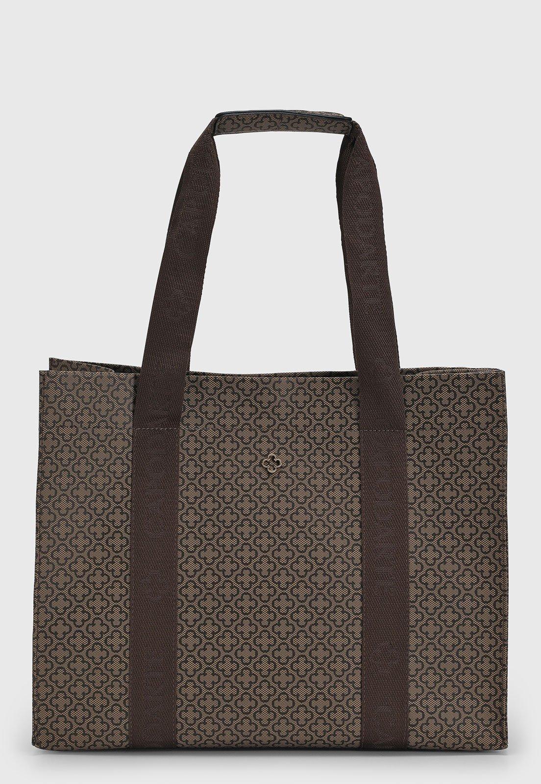Bolsa Feminina Capodarte Monograma Grande Marrom