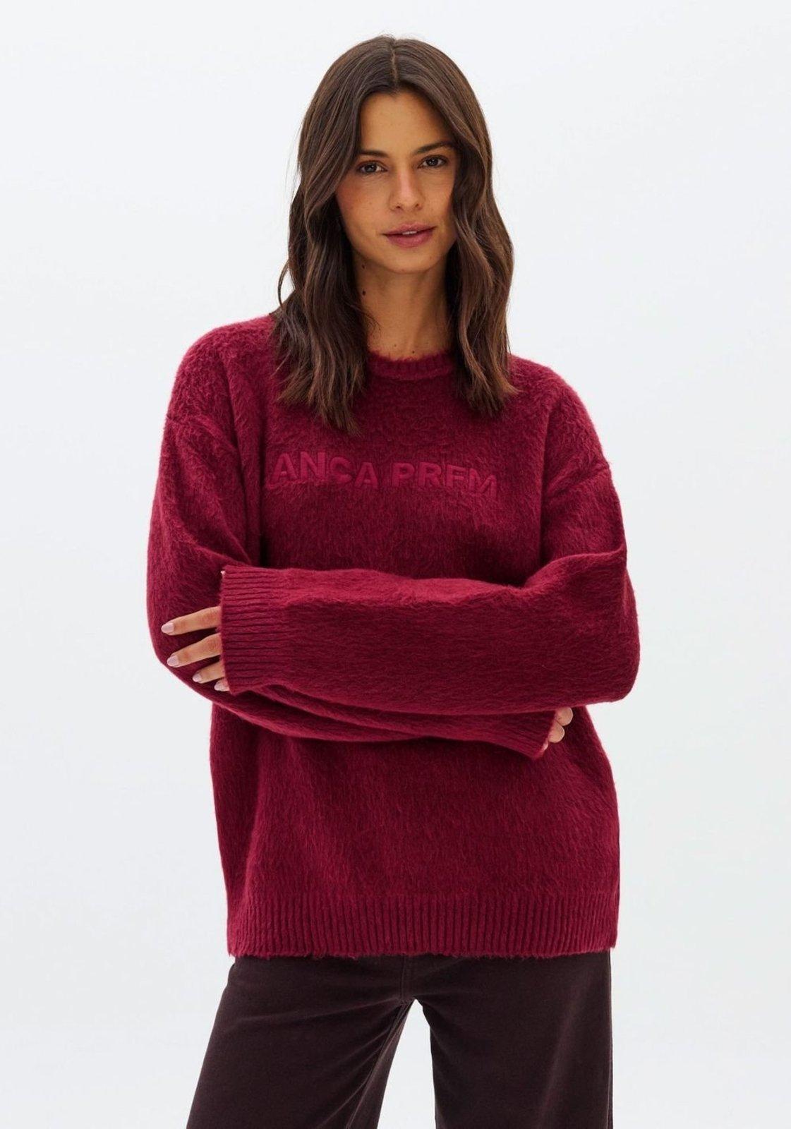 Blusa Alongada De Tricô Manga Longa Lança Perfume