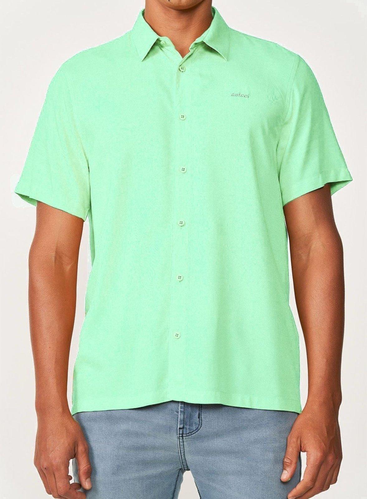Camisa Relax Manga Curta Colcci Verde Yugi