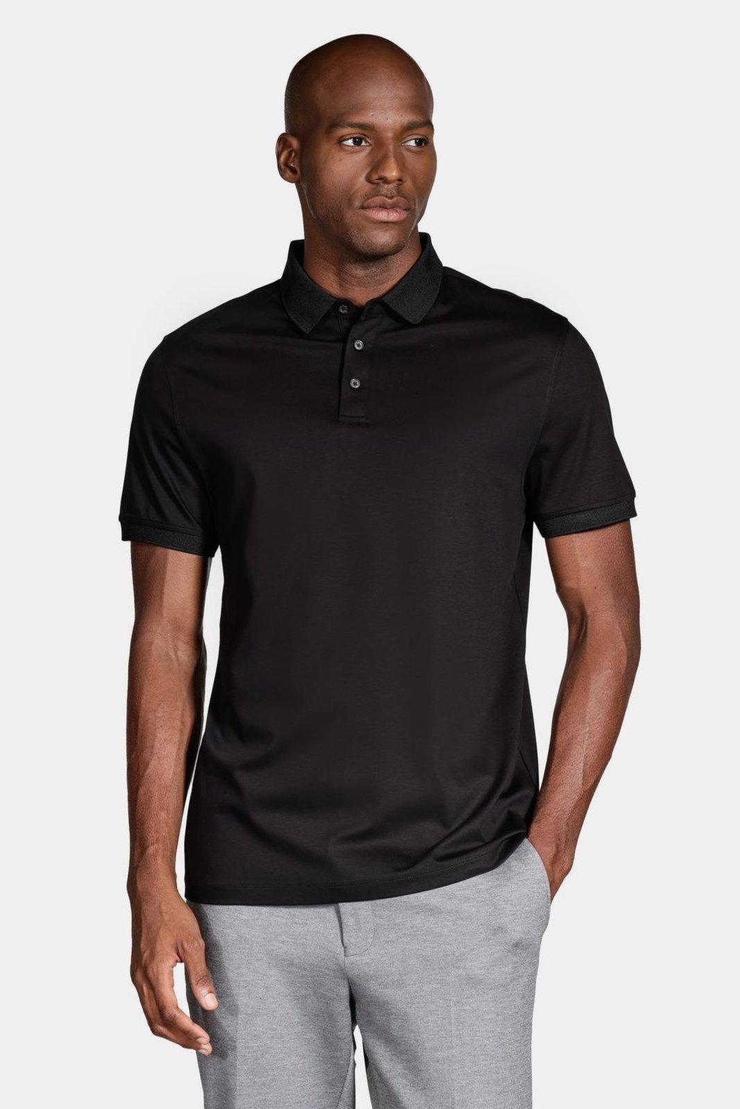 Silk Aramis Blend Modal Polo Shirt Preto