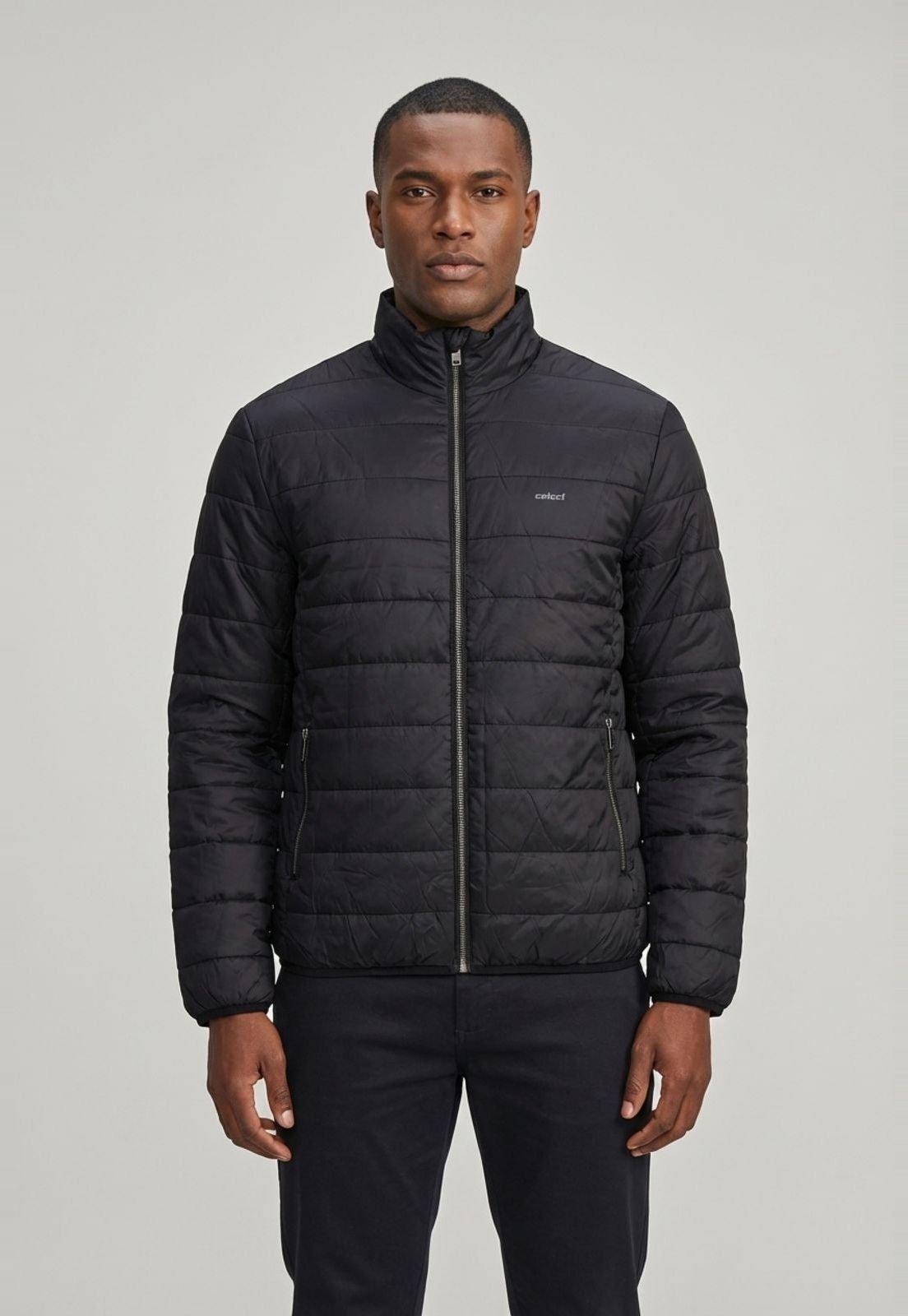 Jaqueta Masculina Colcci Acolchoada Gola Alta Preta